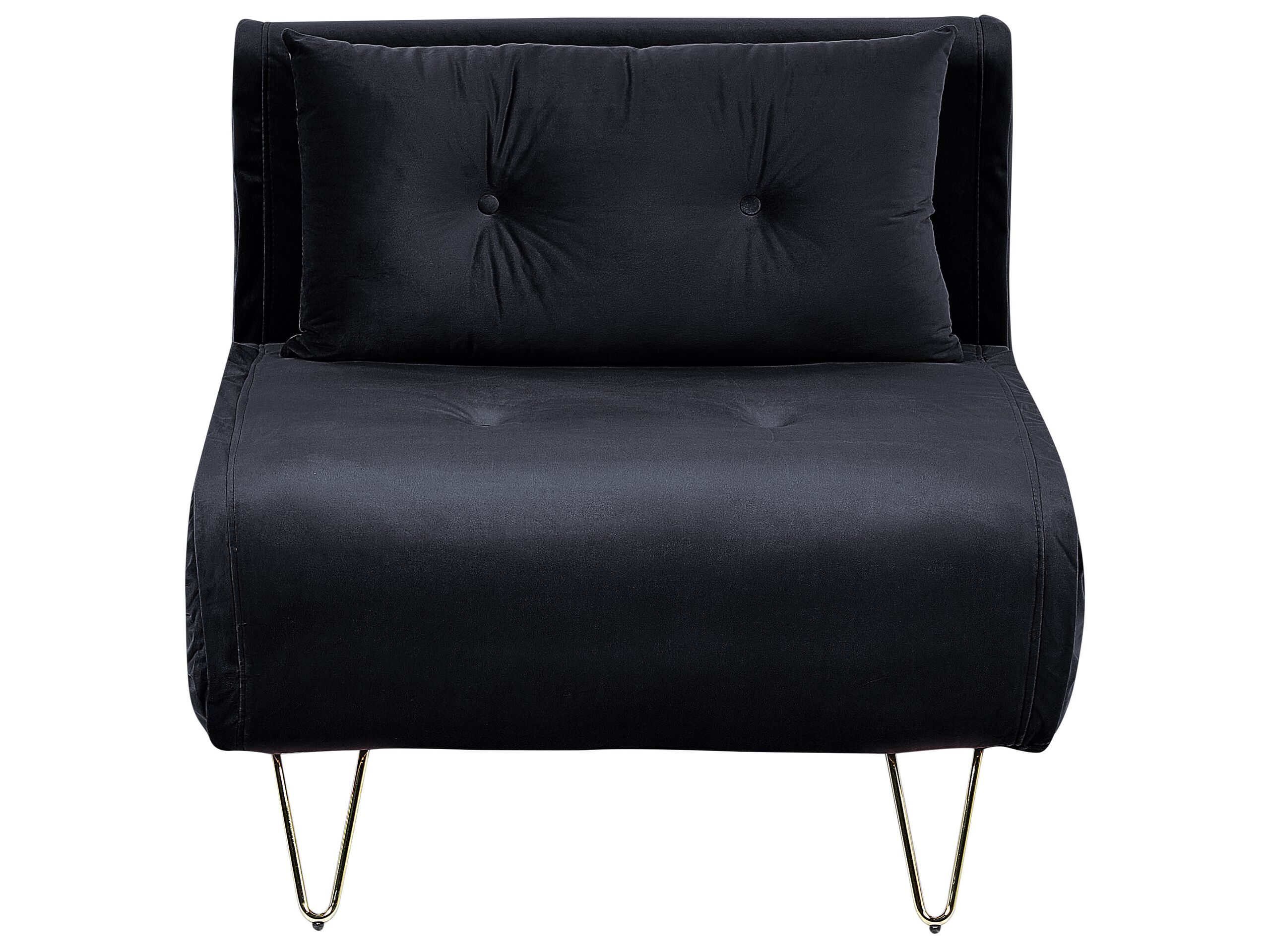 Velvet Sofa Bed Black VESTFOLD - Gemini Interiors