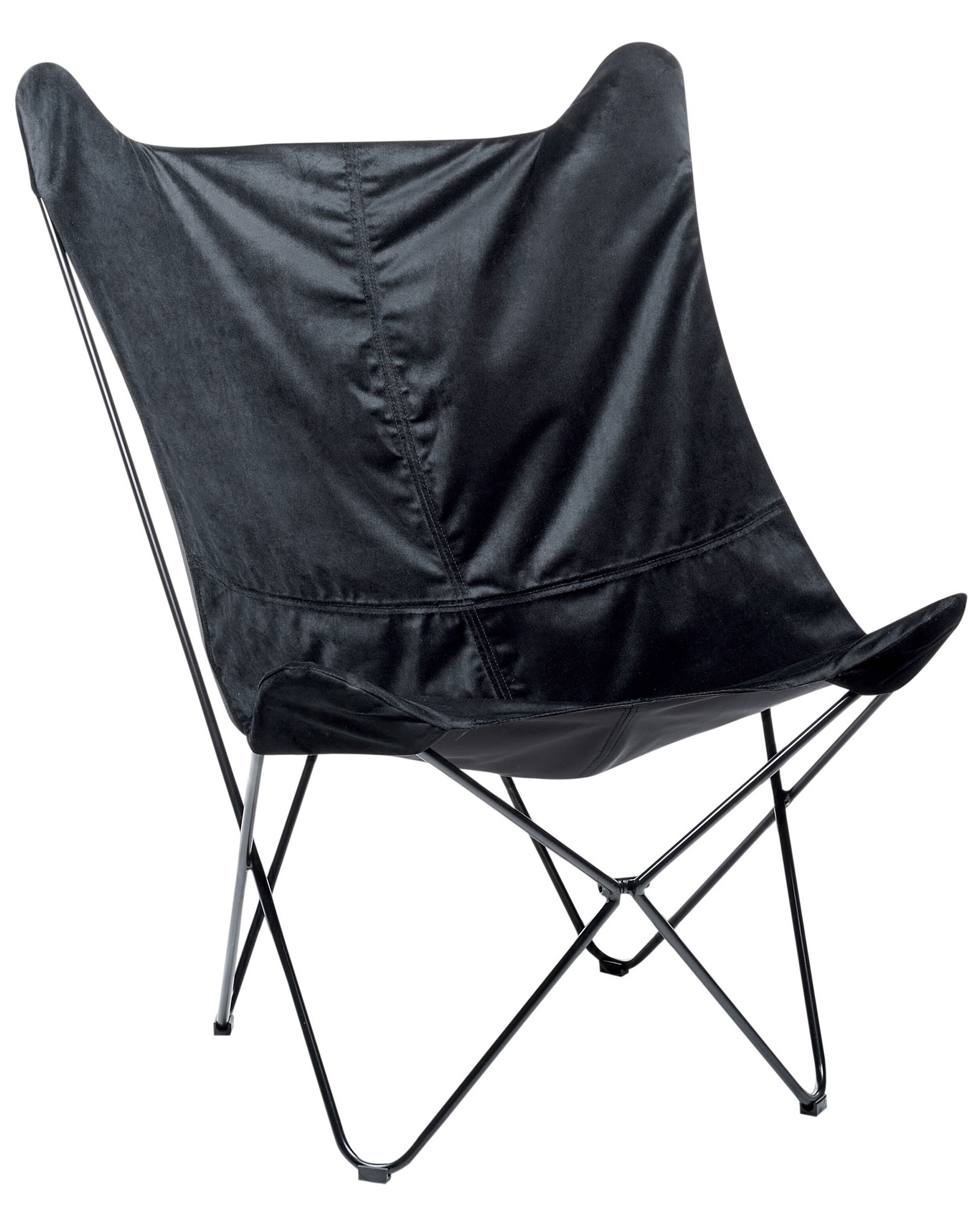 Velvet Armchair Black NYBRO - Gemini Interiors