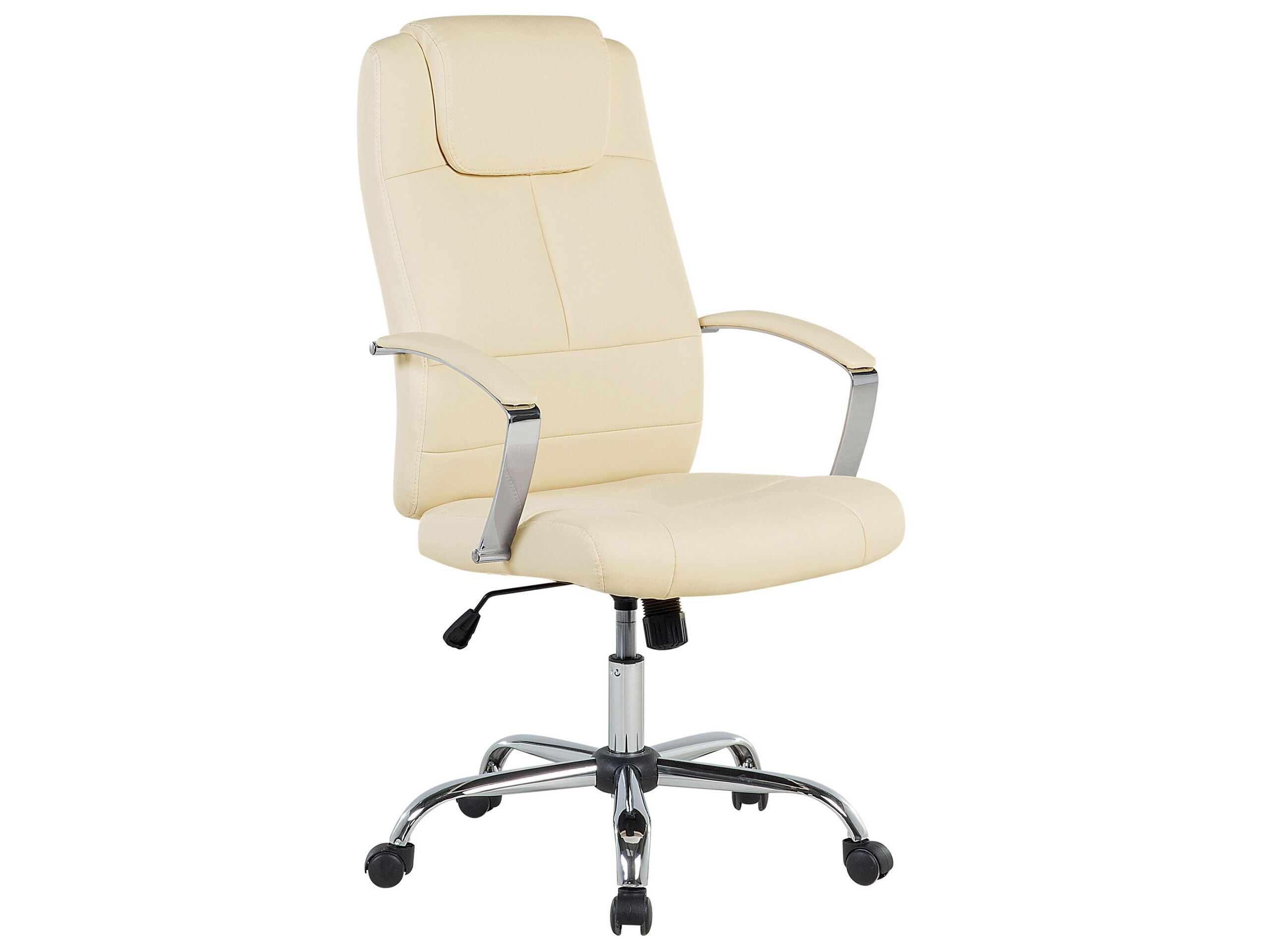 Faux Leather Executive Chair Beige WINNER - Gemini Interiors