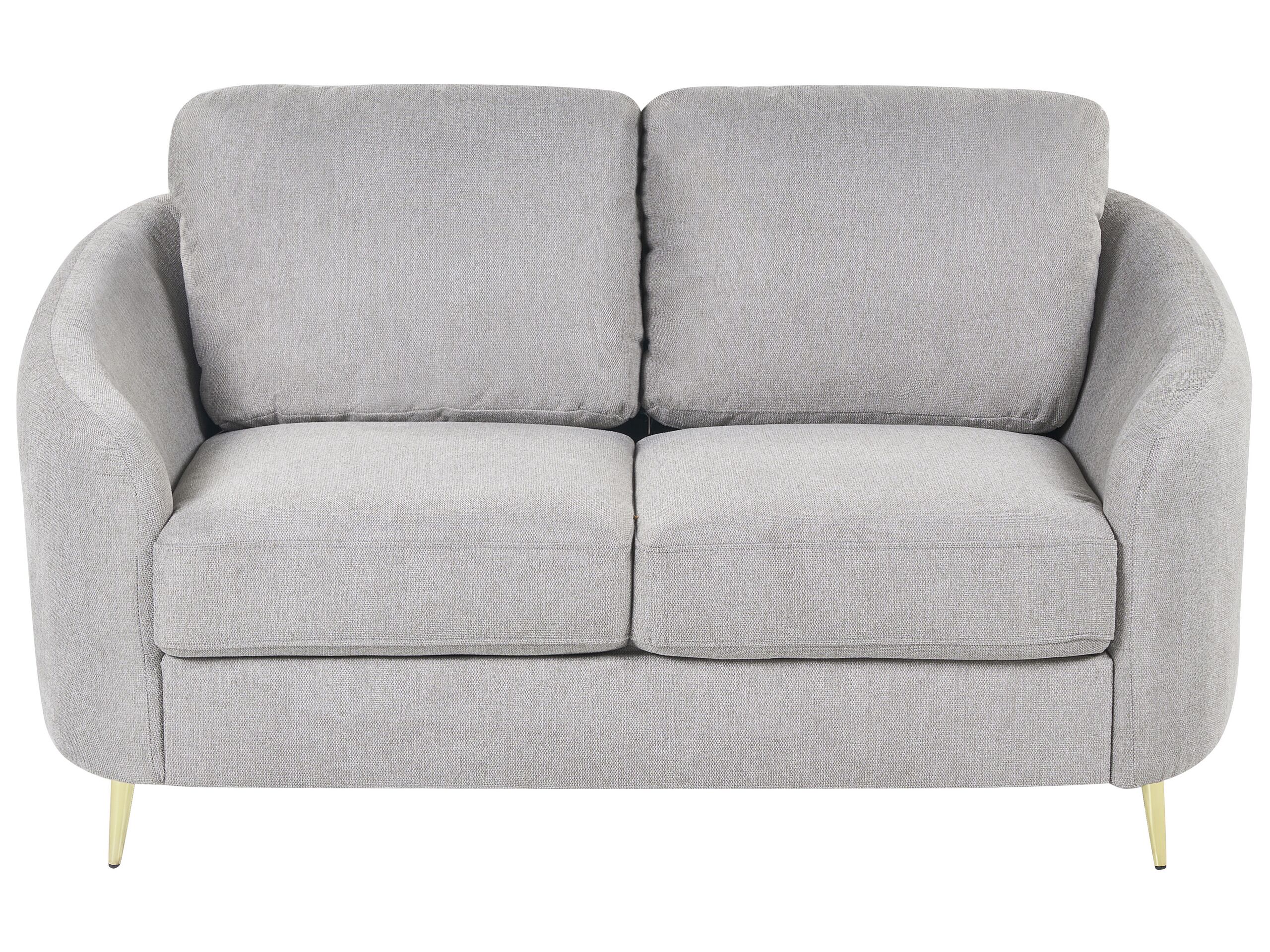 2 Seater Fabric Sofa Grey TROSA - Gemini Interiors