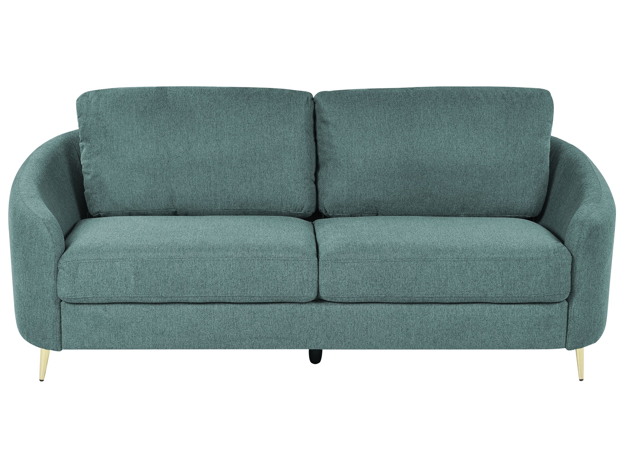 3 Seater Fabric Sofa Green TROSA - Gemini Interiors