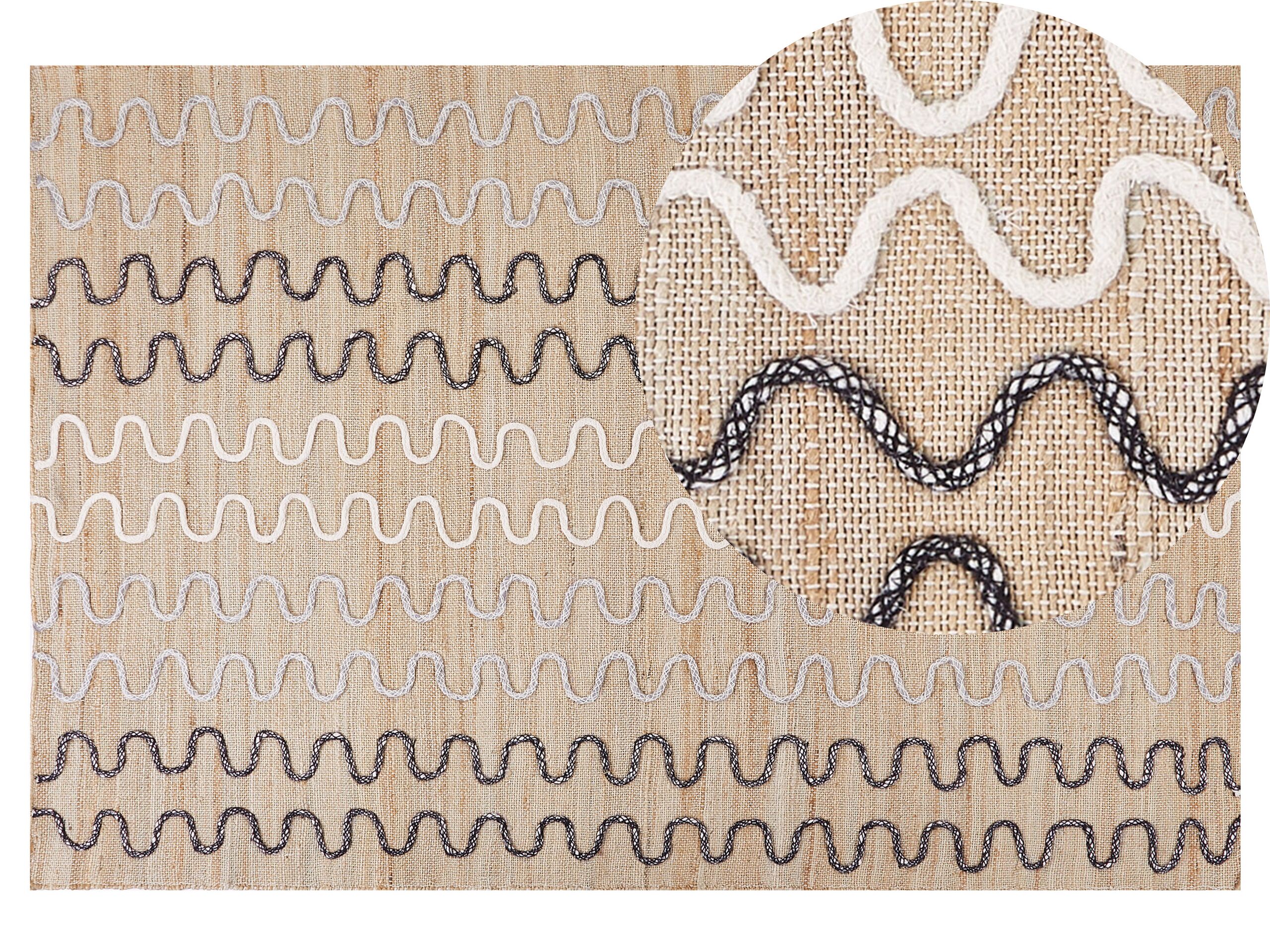 Jute Area Rug 140x200cm Beige - Gemini Interiors