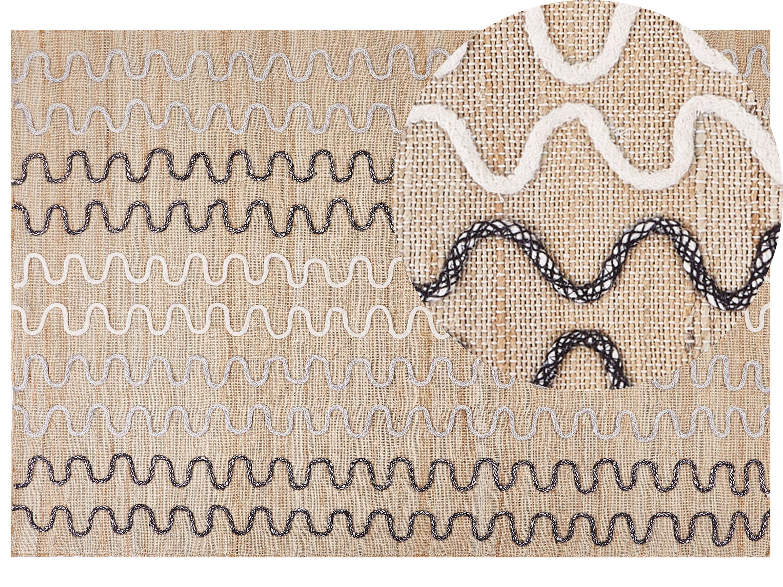 Jute Area Rug 160x230cm Beige - Gemini Interiors