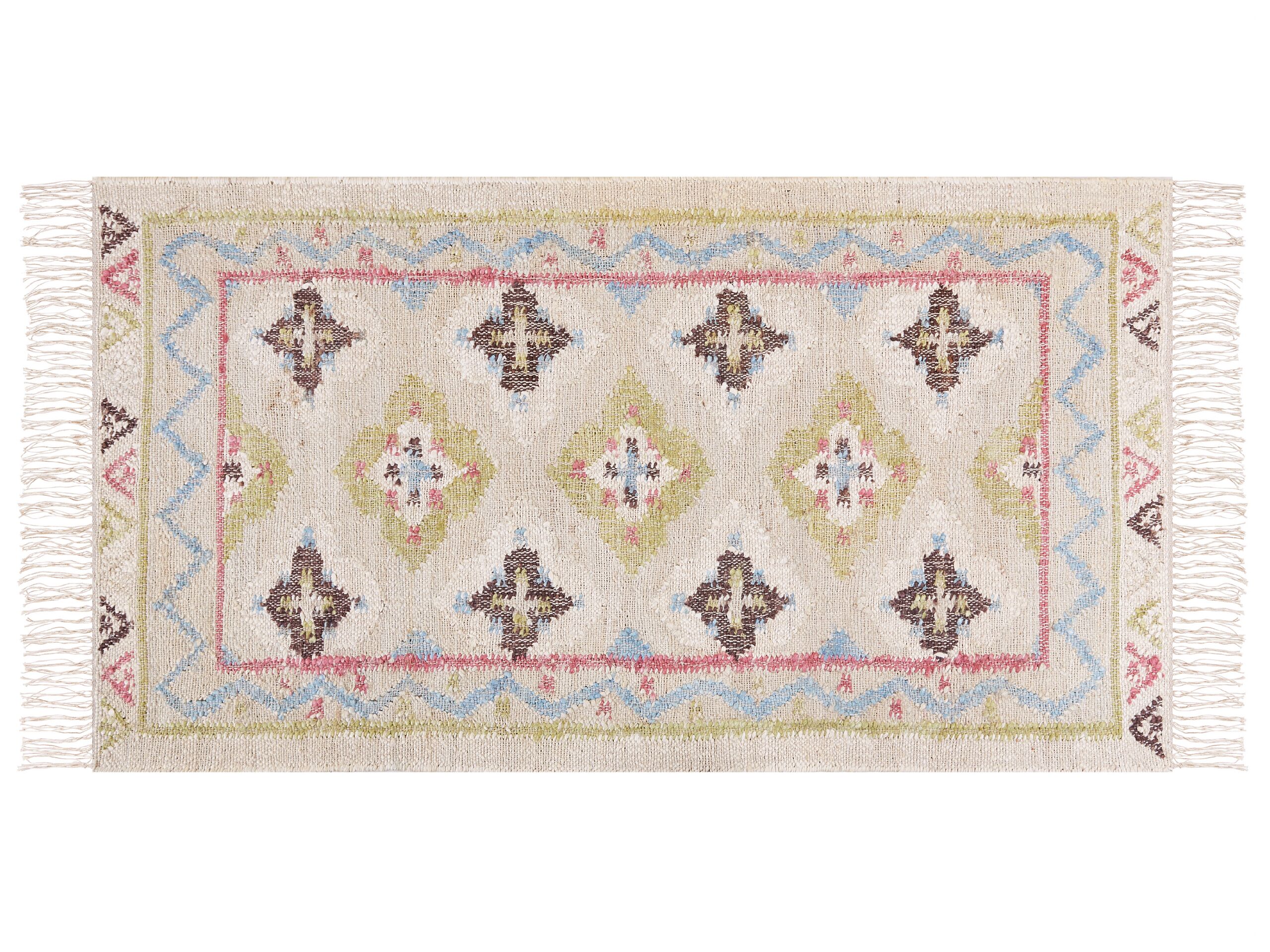 Jute Area Rug 80x150cm Multicolour - Gemini Interiors