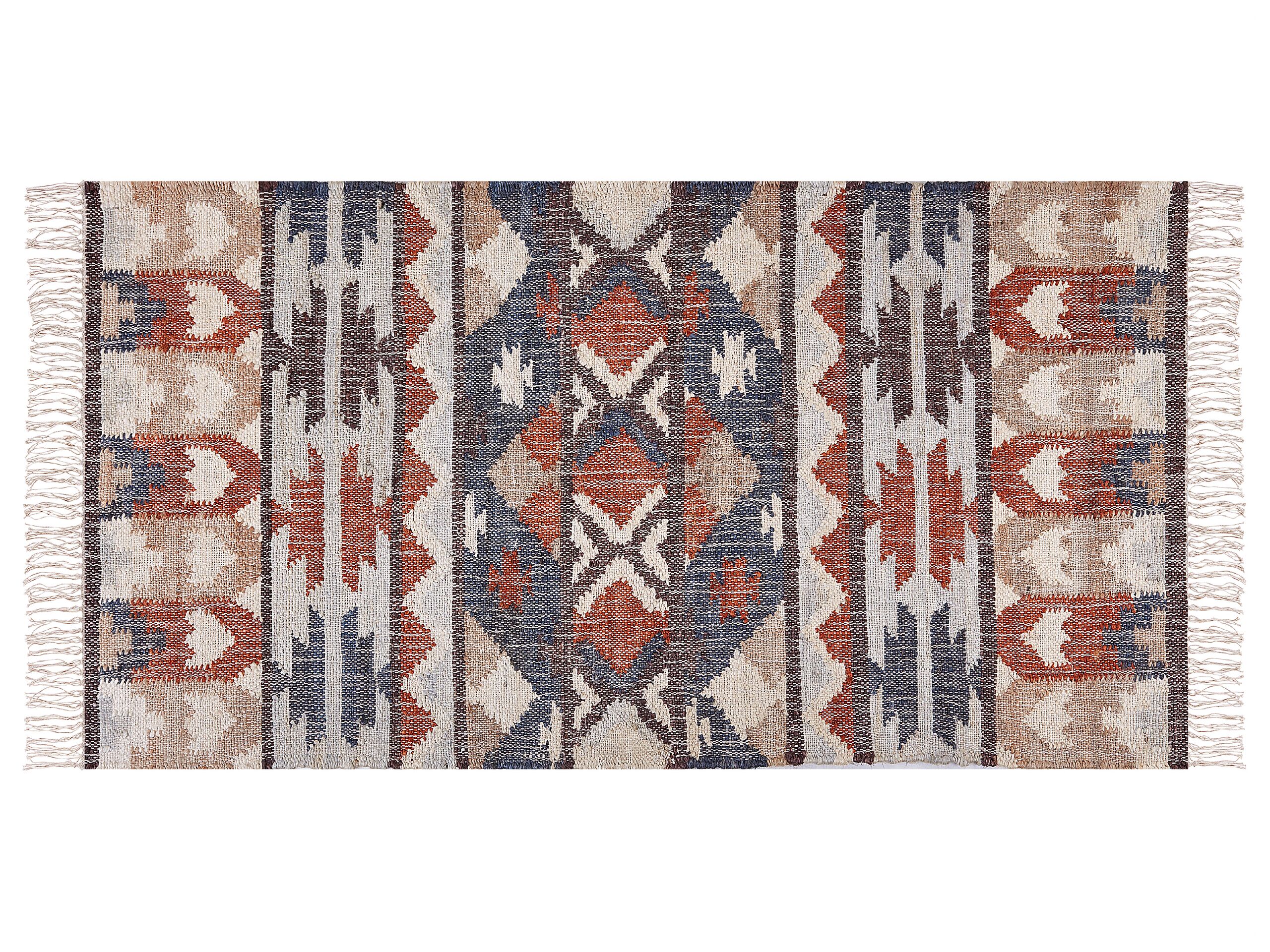 Jute Area Rug 80x150cm Multicolour - Gemini Interiors