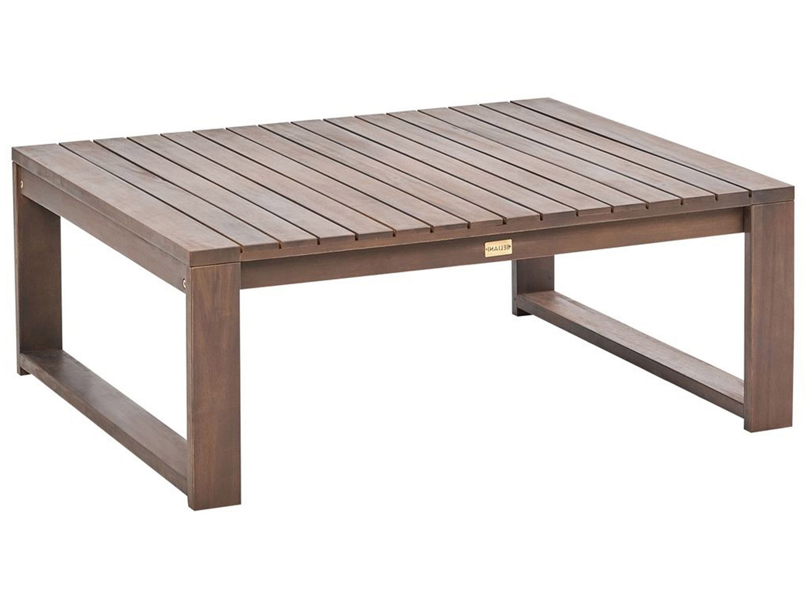 Certified Acacia Wood Garden Coffee Table 90 x 75 cm Dark TIMOR II - Gemini Interiors