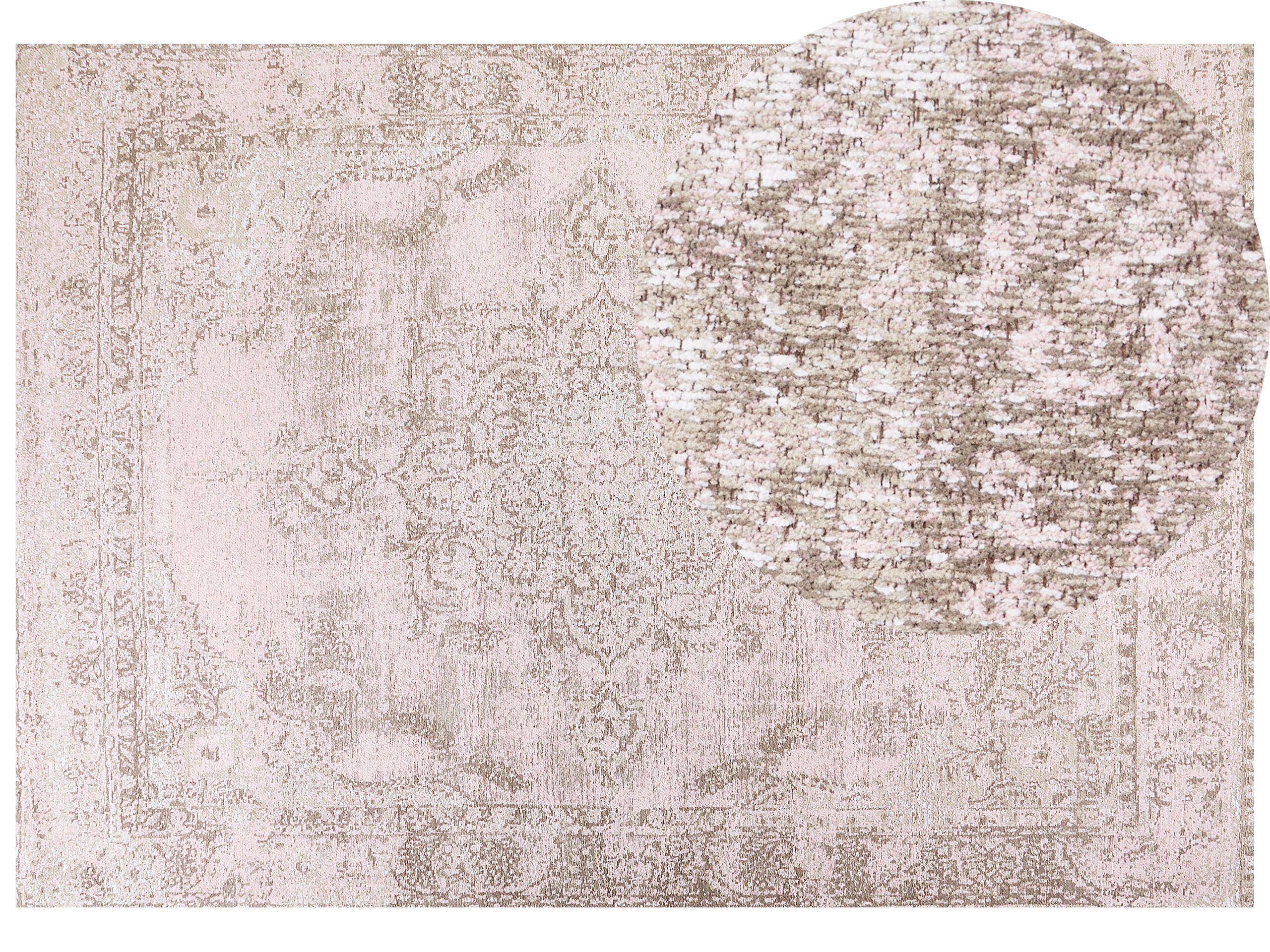 Cotton Area Rug 160x230cm Pink - Gemini Interiors