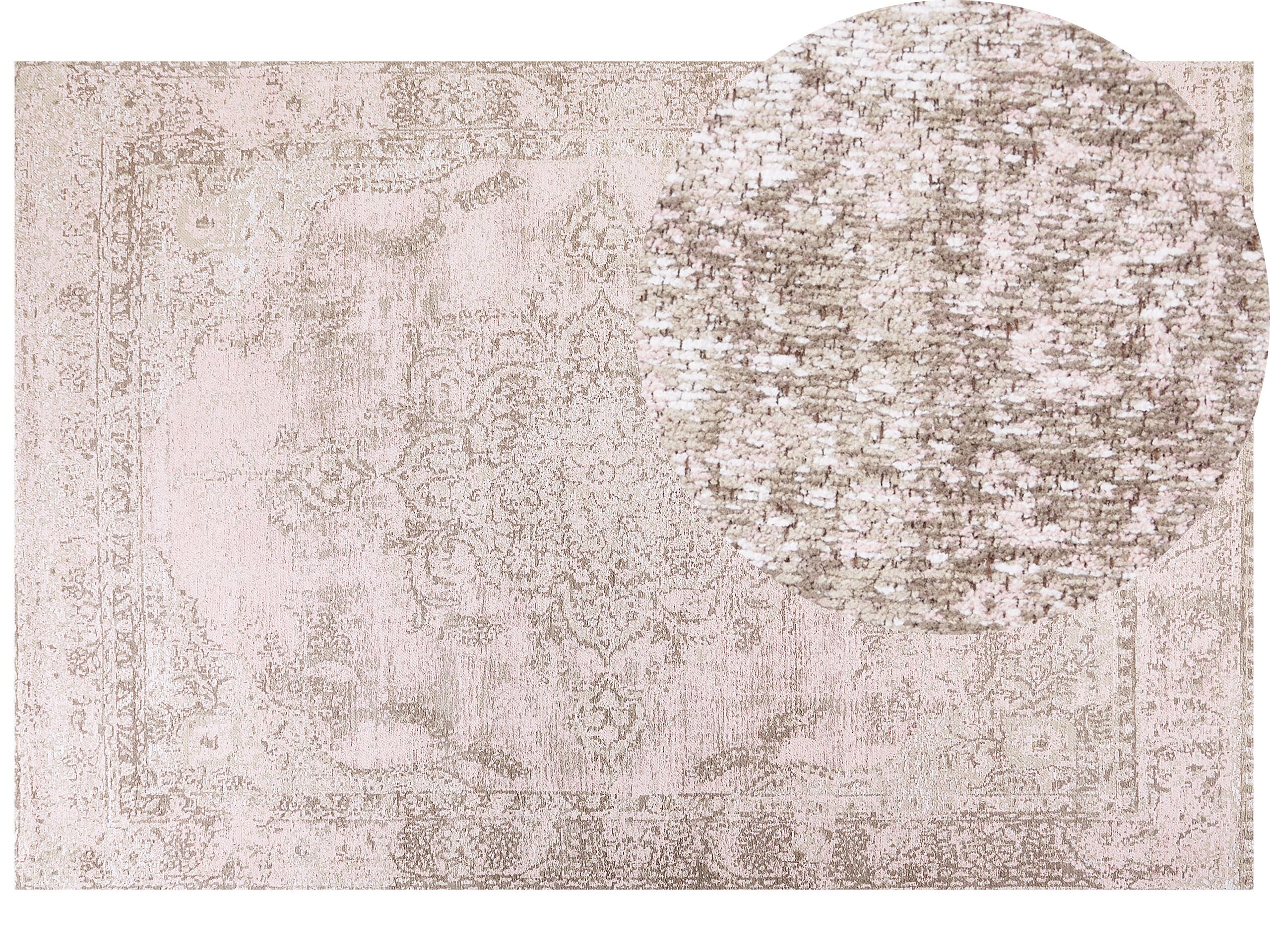 Cotton Area Rug 200x300cm Pink - Gemini Interiors