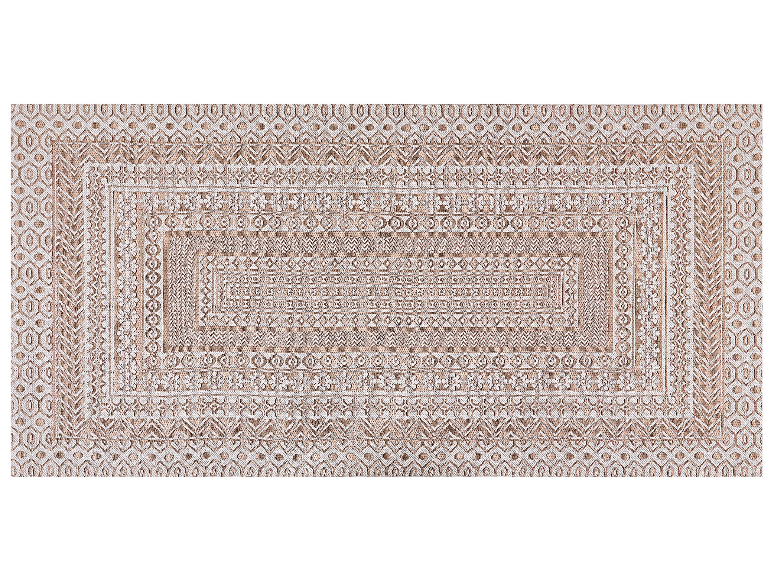 Area Rug 80x150cm Beige and White - Gemini Interiors