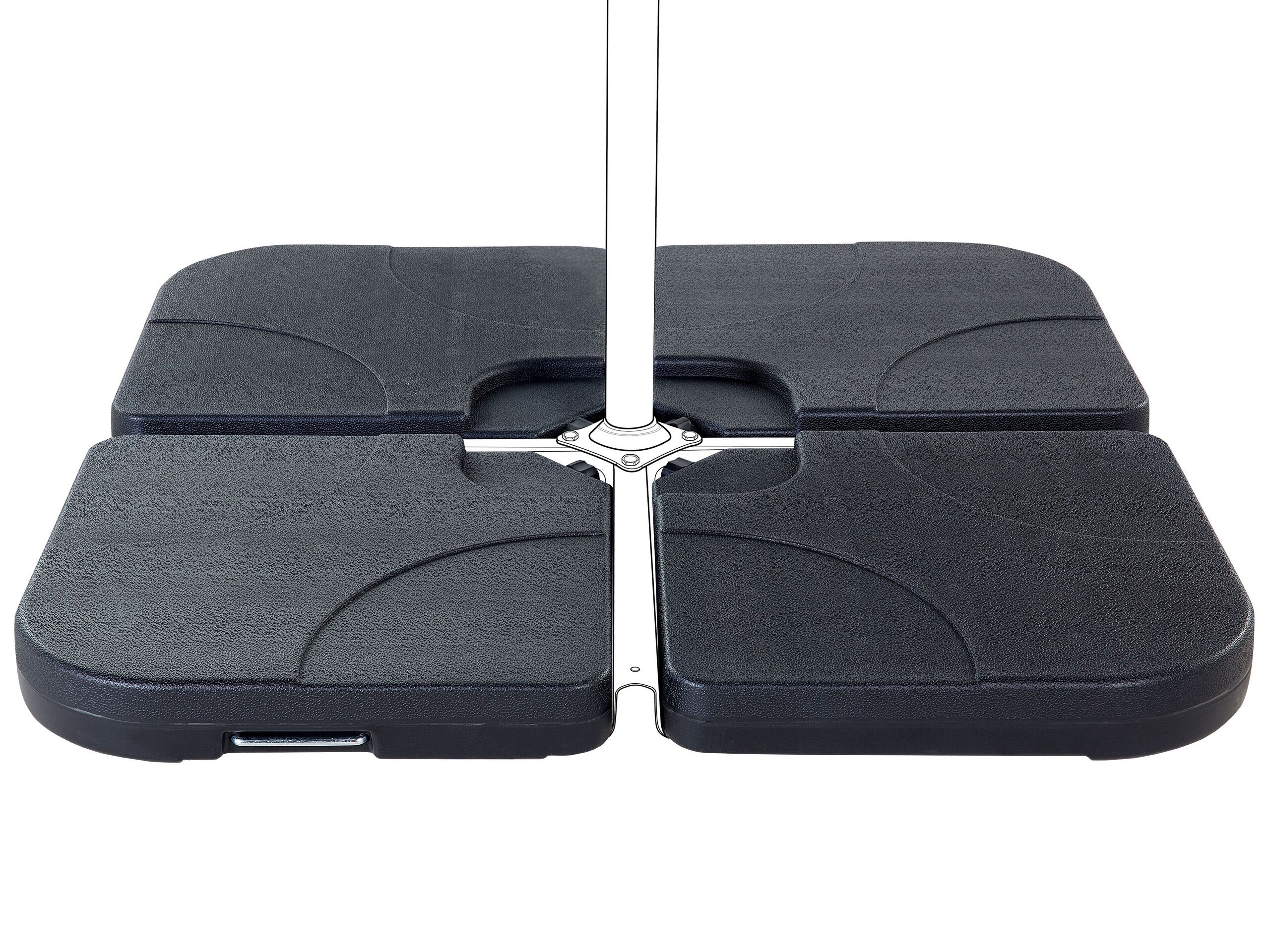 Garden Parasol Base Weights Black CARIA - Gemini Interiors