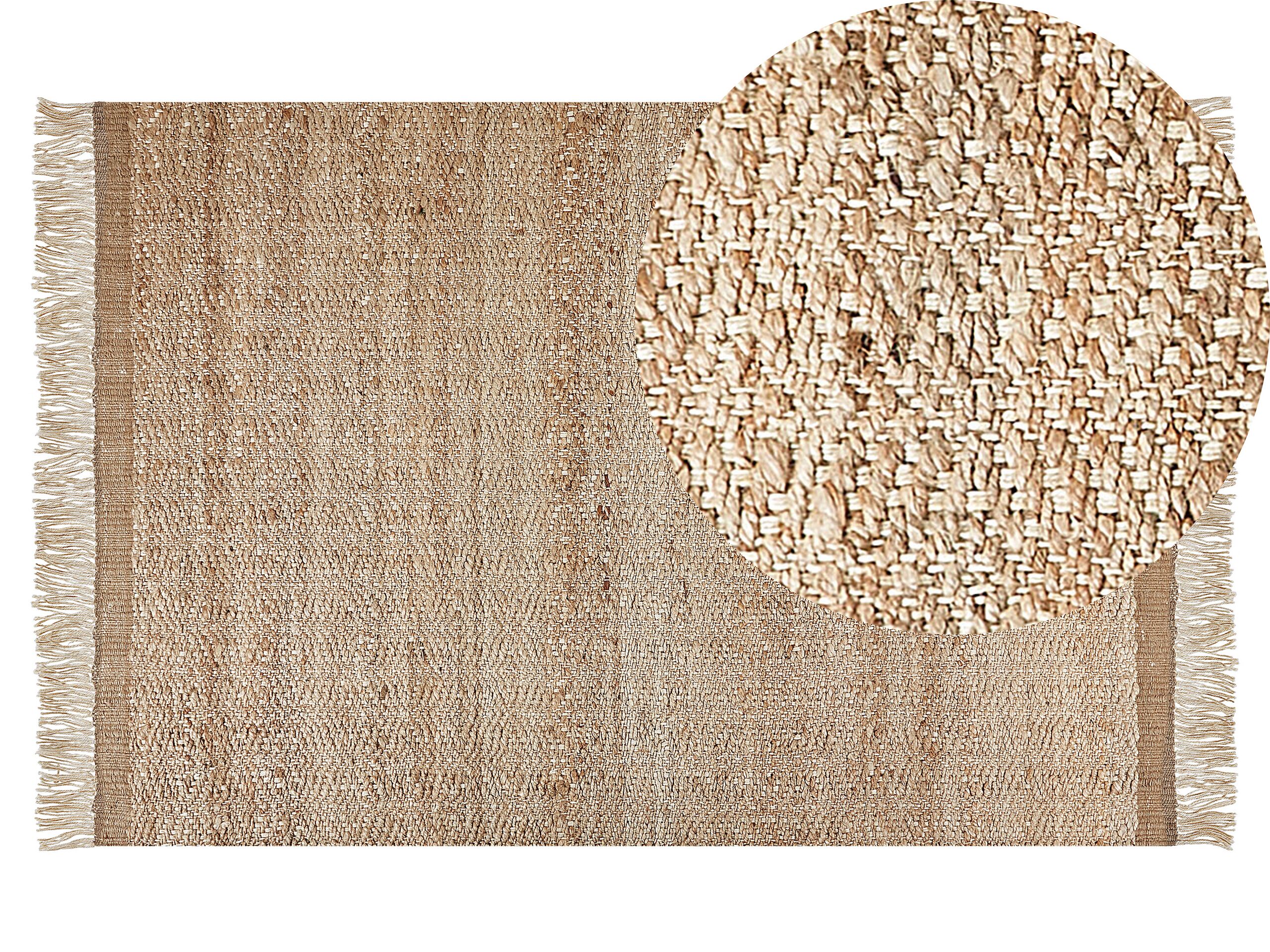 Jute Area Rug 140x200cm Beige - Gemini Interiors