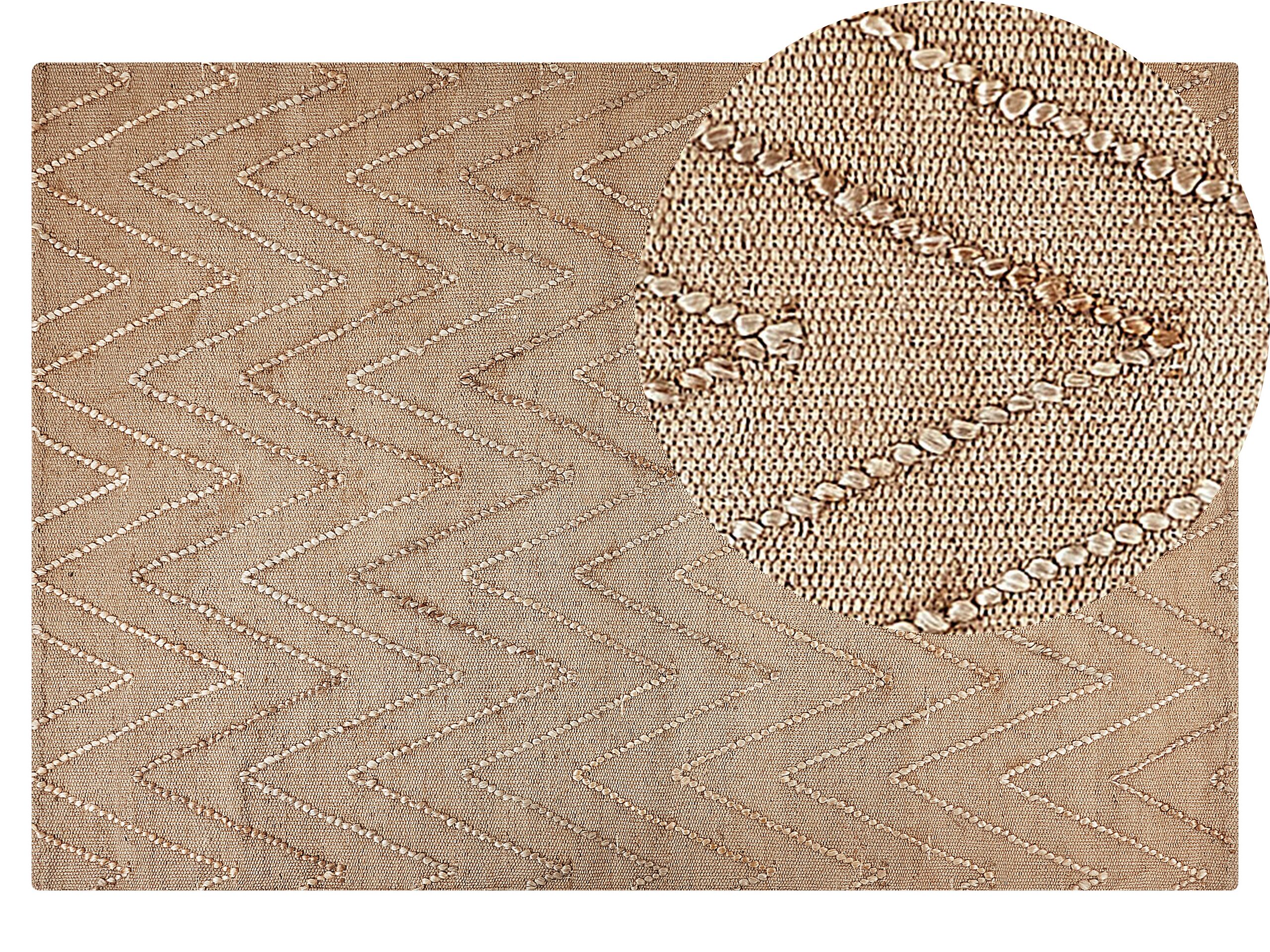 Jute Area Rug 140x200cm Beige - Gemini Interiors