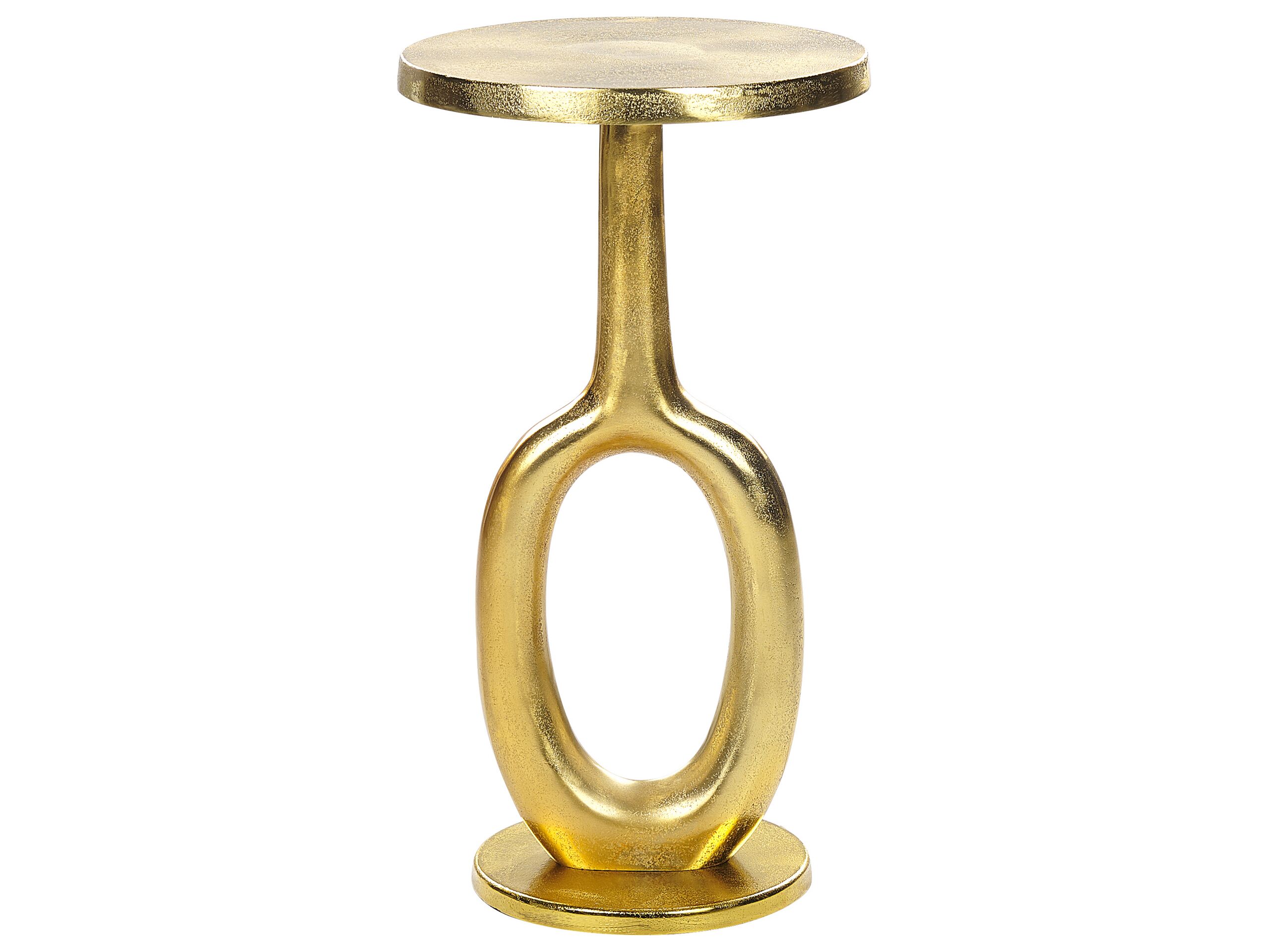 Metal Side Table Gold APITI - Gemini Interiors