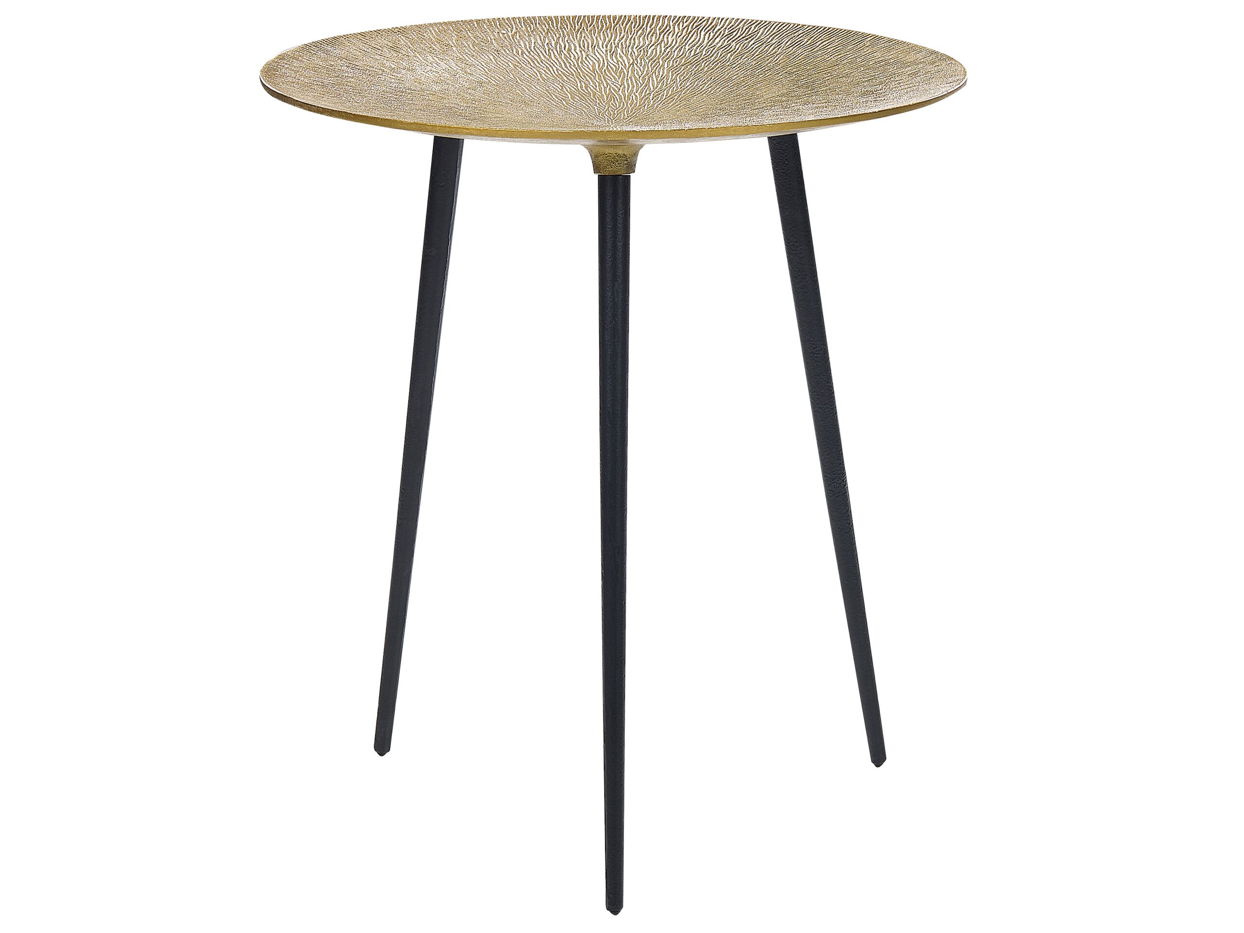 Metal Side Table Black and Gold WAIPU - Gemini Interiors