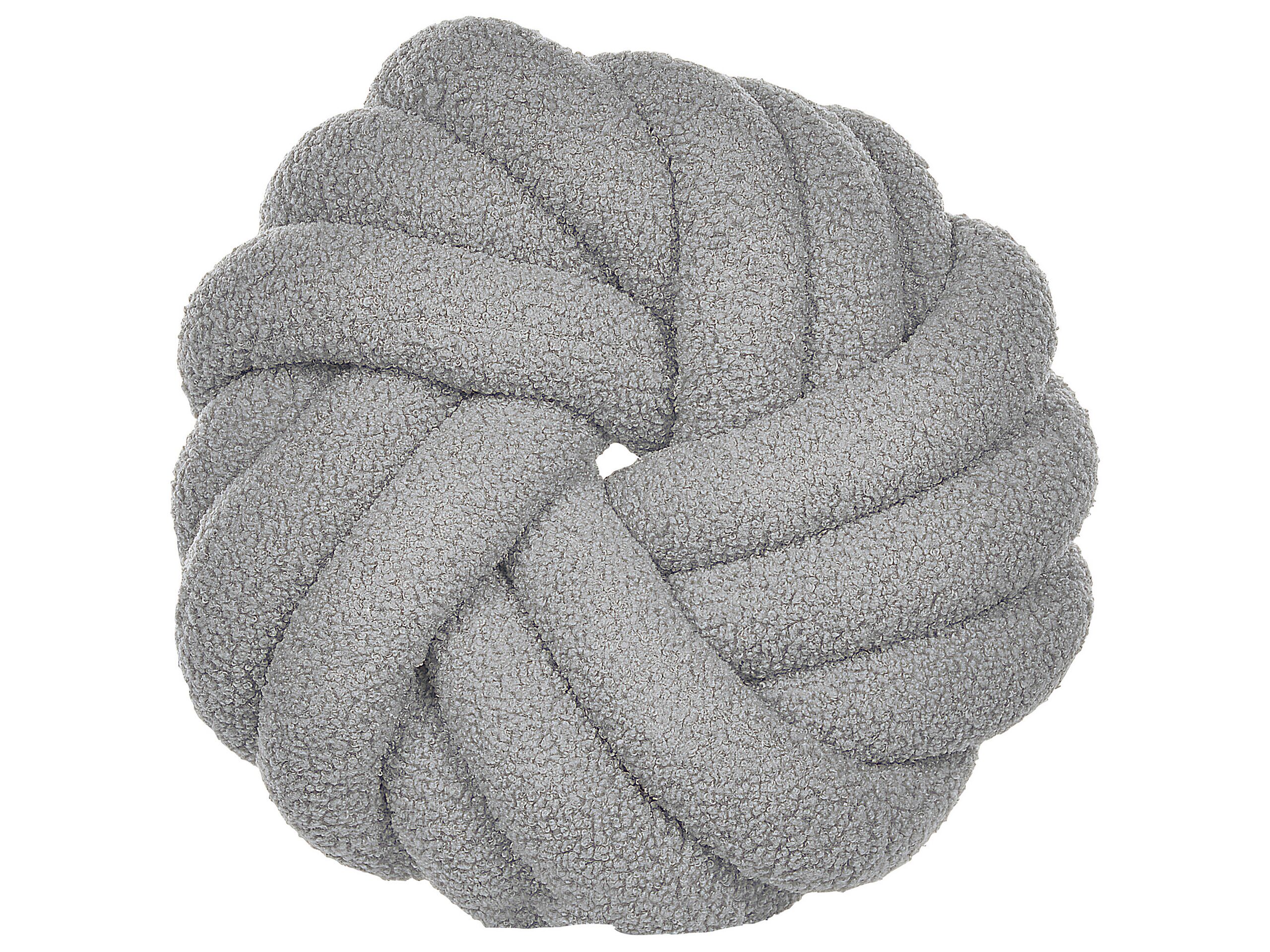 Boucle Knot Cushion 31x31cm Grey - Gemini Interiors