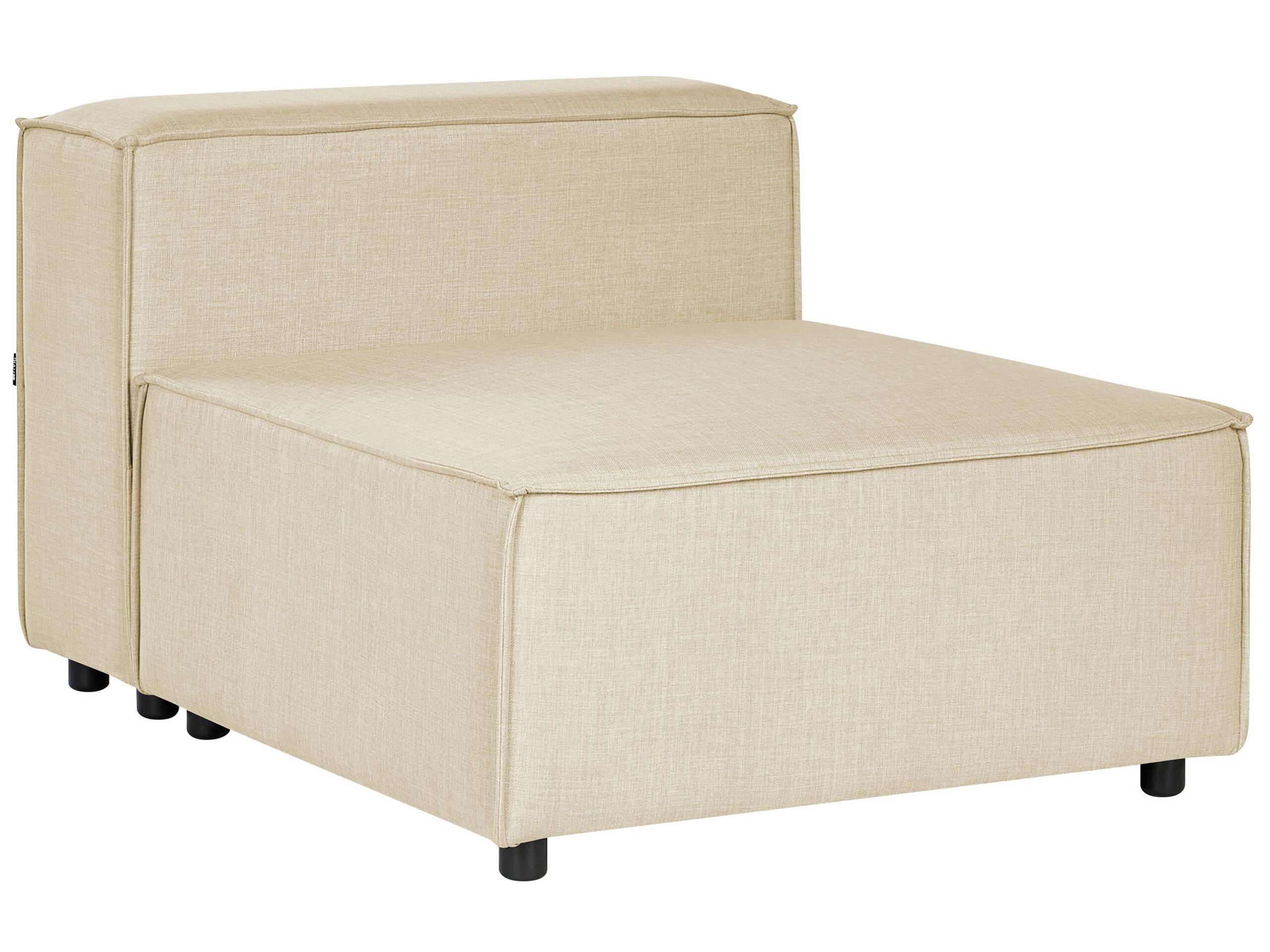 Linen 1-Seat Section Beige APRICA - Gemini Interiors