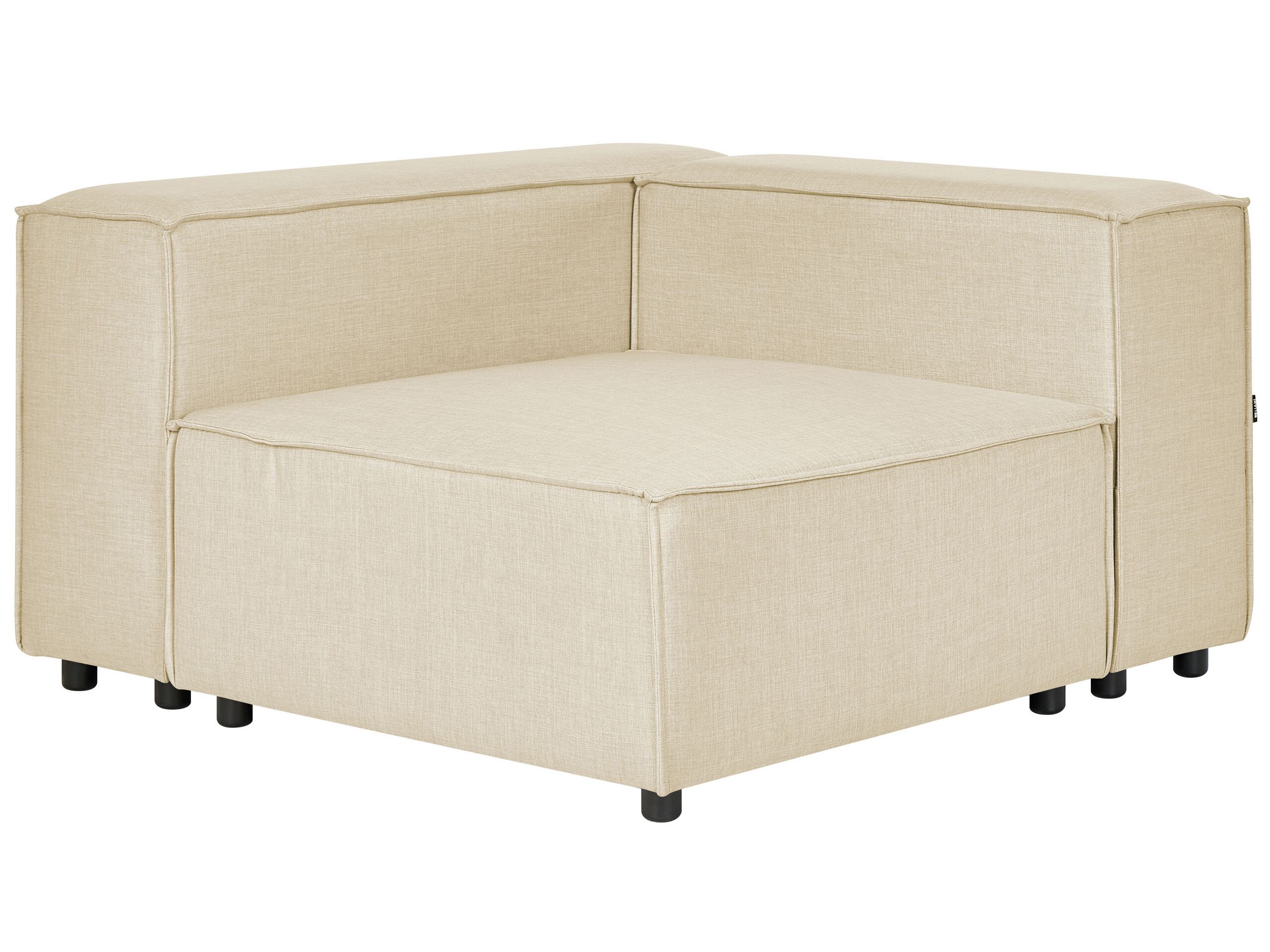 Linen Corner Section Beige APRICA - Gemini Interiors