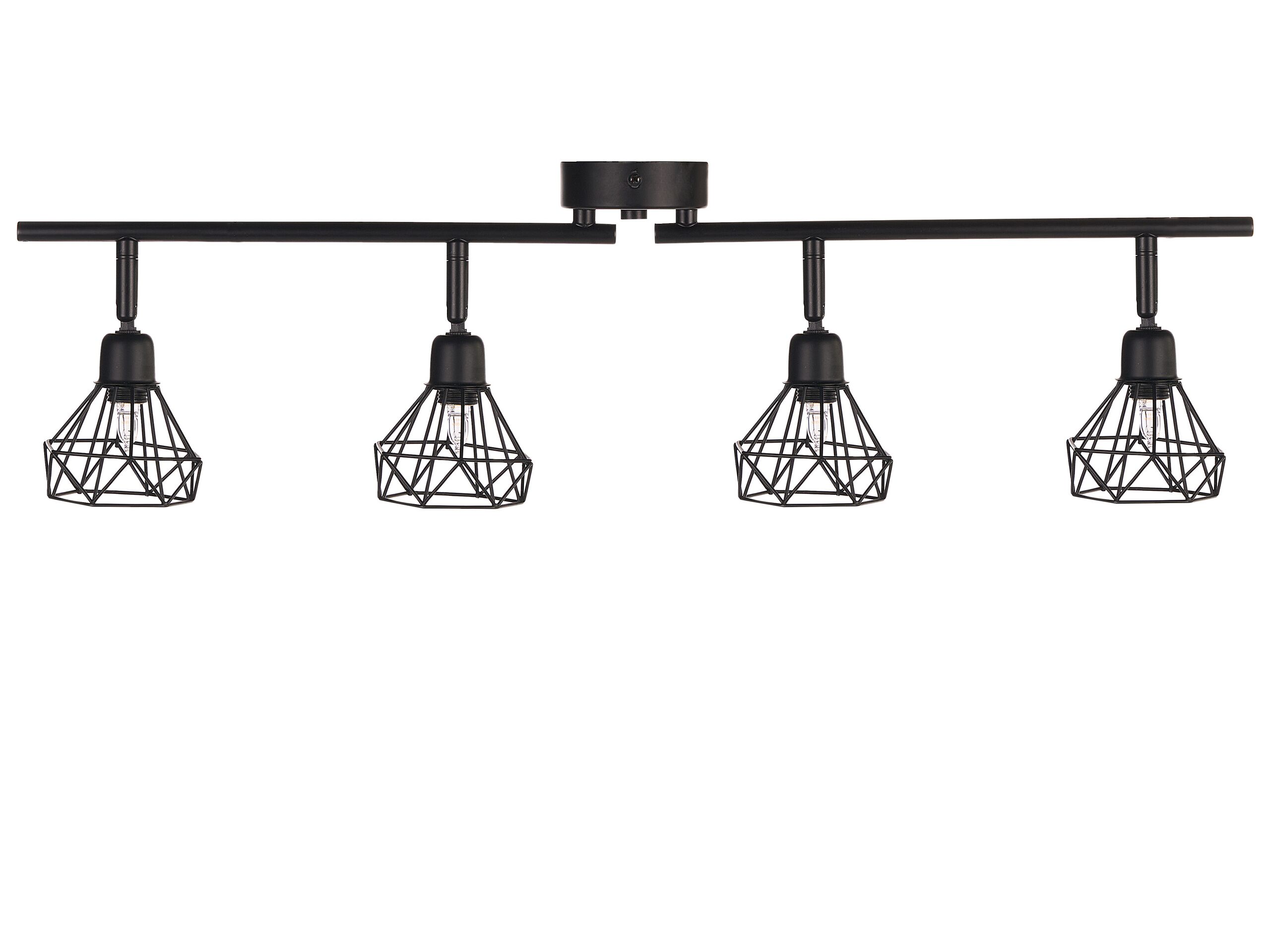 4 Light Spotlight Metal Bar Black ERMA - Gemini Interiors