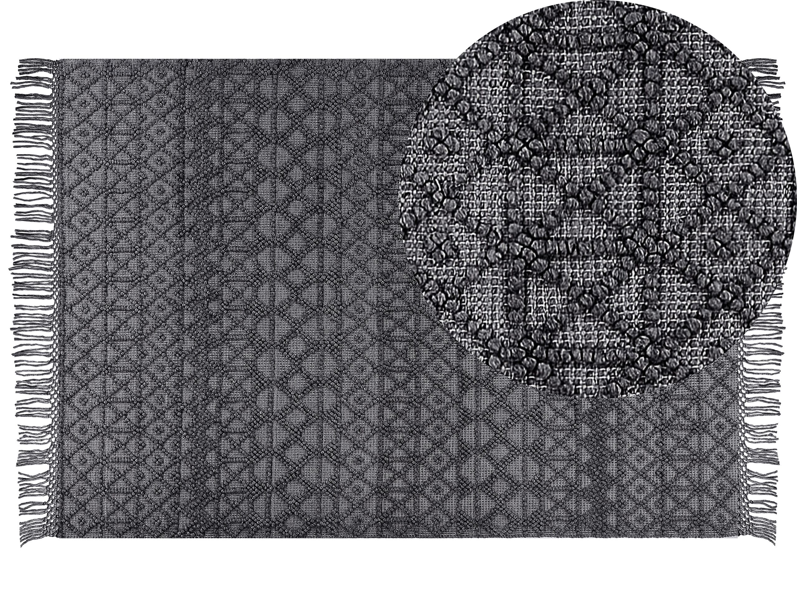 Area Rug 160x230cm Black - Gemini Interiors
