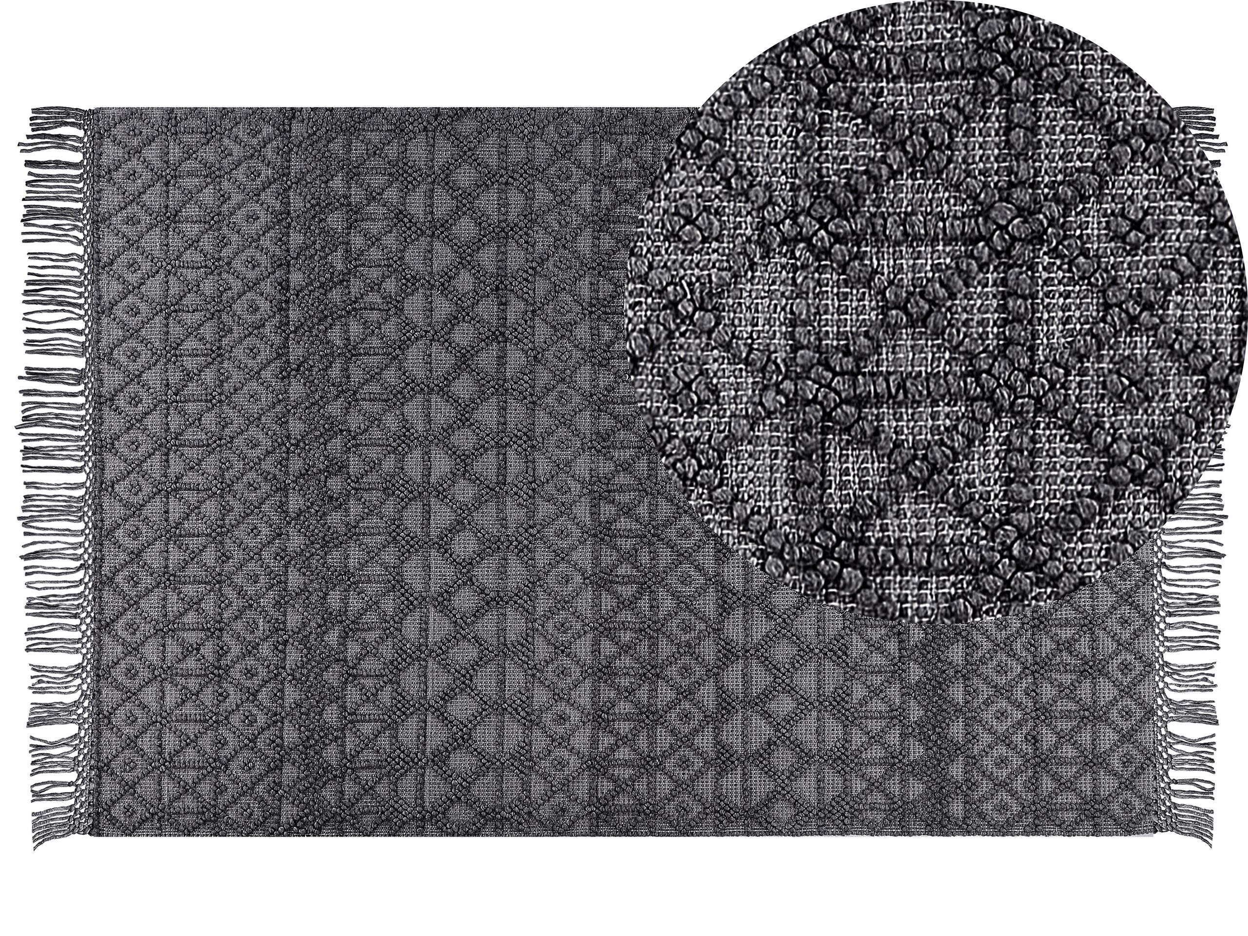 Area Rug 200x300cm Black - Gemini Interiors