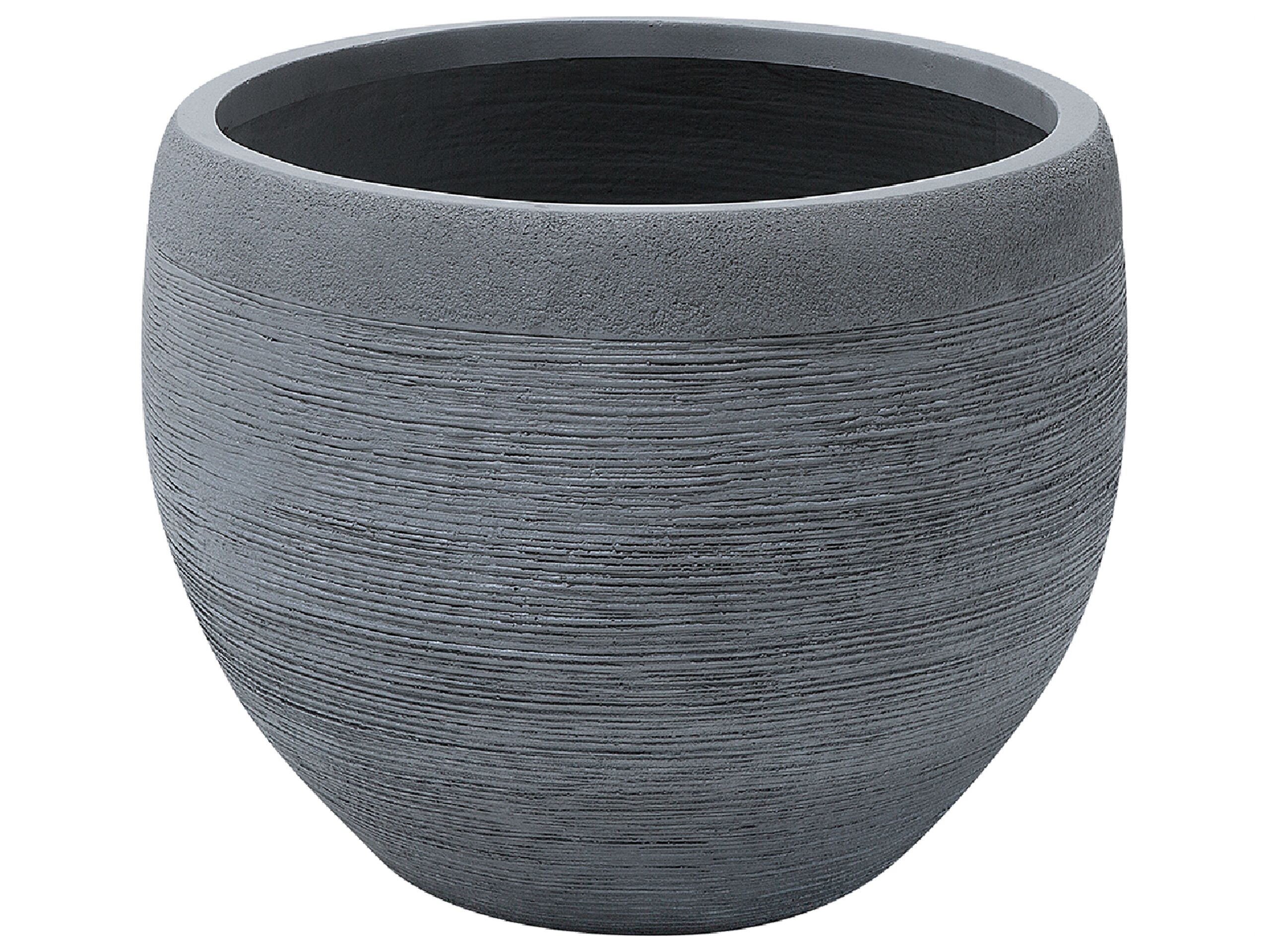 Stone Plant Pot 50x50x39 cm Grey ZAKROS - Gemini Interiors