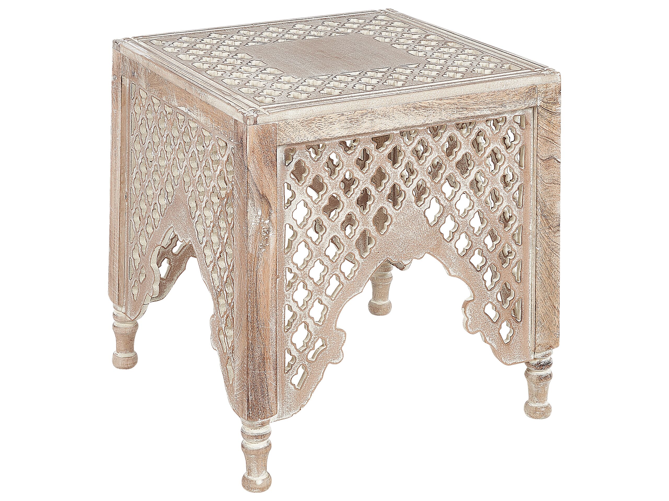 Mango Wood Side Table Light KADMA - Gemini Interiors