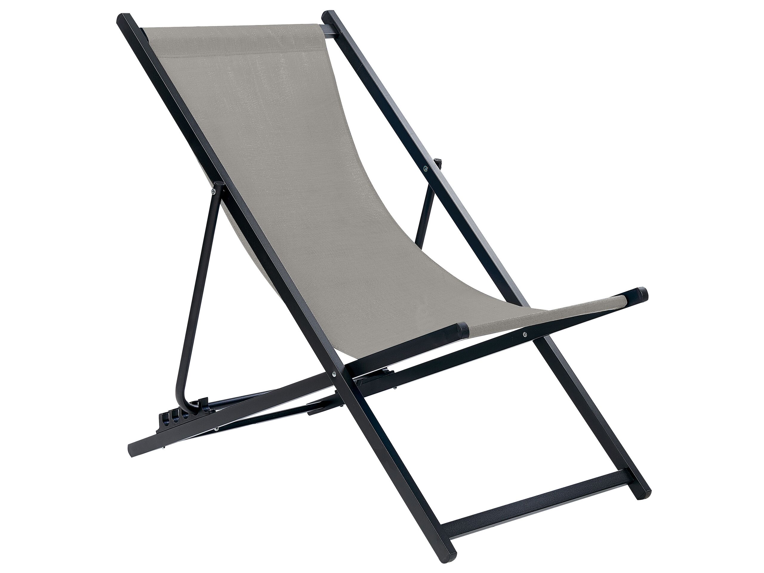 Folding Deck Chair Grey LOCRI II - Gemini Interiors