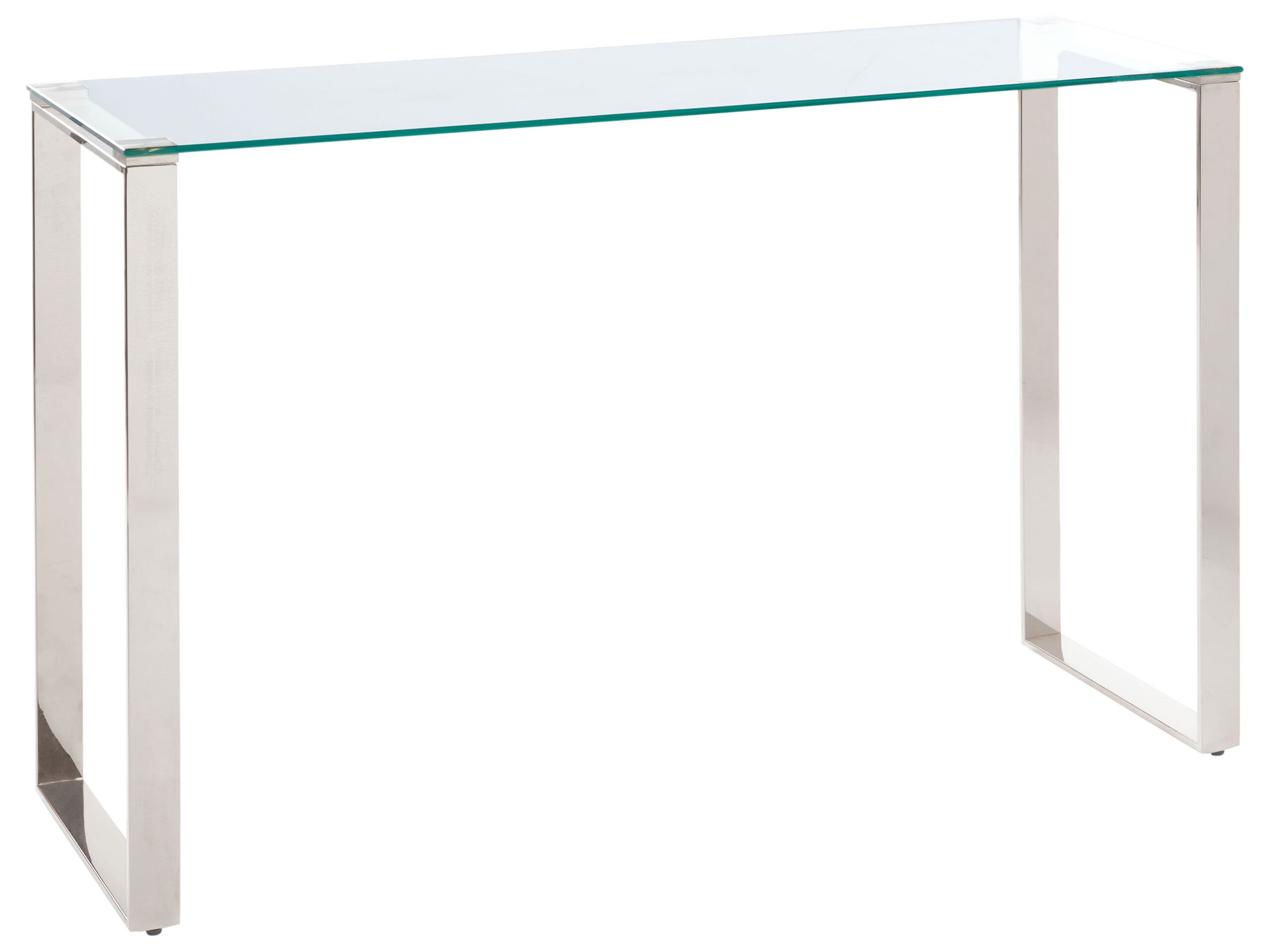 Glass Top Console Table Silver TILON - Gemini Interiors