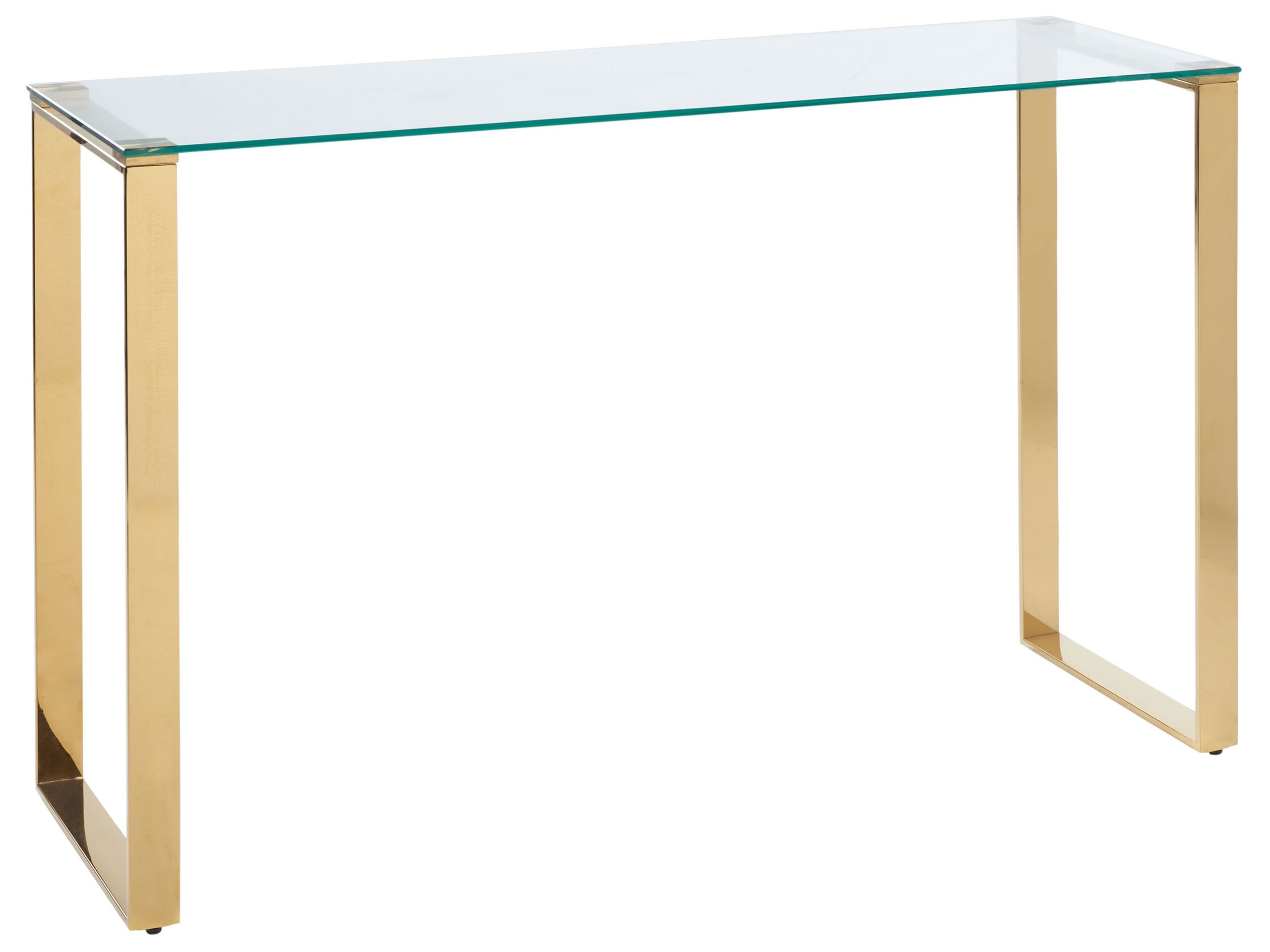Glass Top Console Table Gold TILON - Gemini Interiors