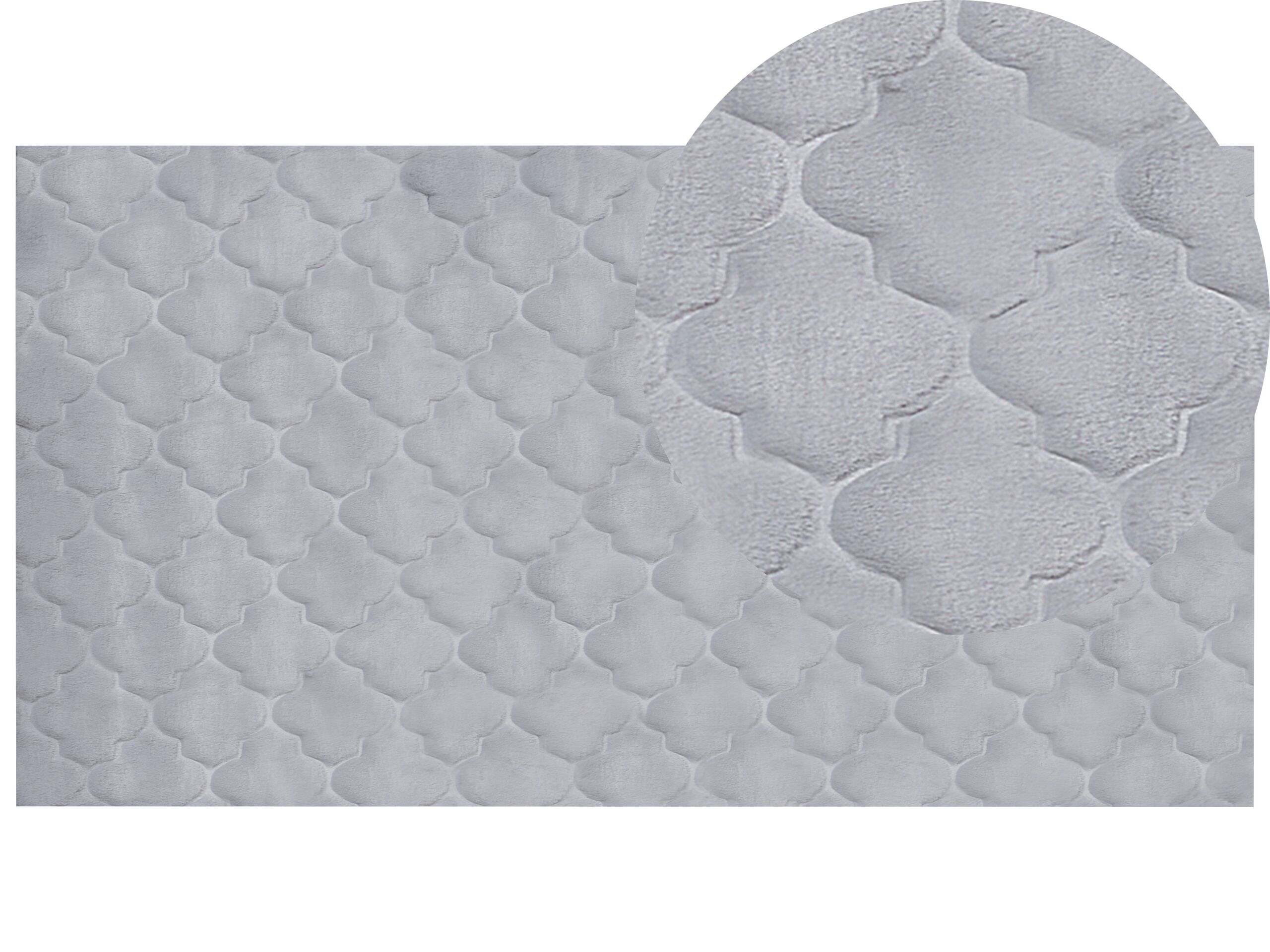 Faux Rabbit Fur Rug 80x150cm Grey - Gemini Interiors