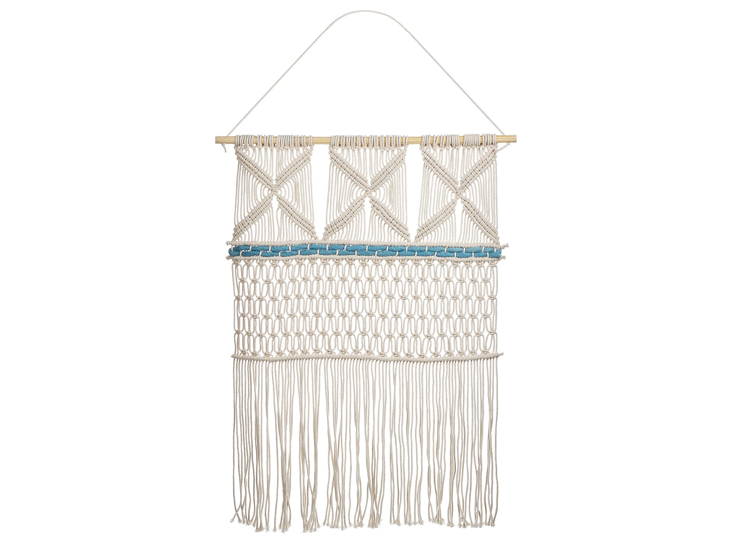 Cotton MacramÃ Wall Hanging Beige KALADY II - Gemini Interiors