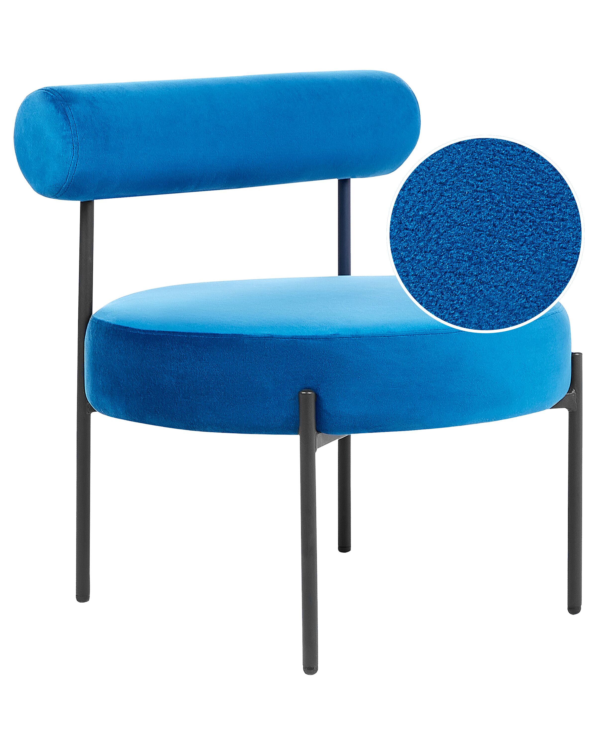 Velvet Accent Chair Navy Blue ALPHA - Gemini Interiors