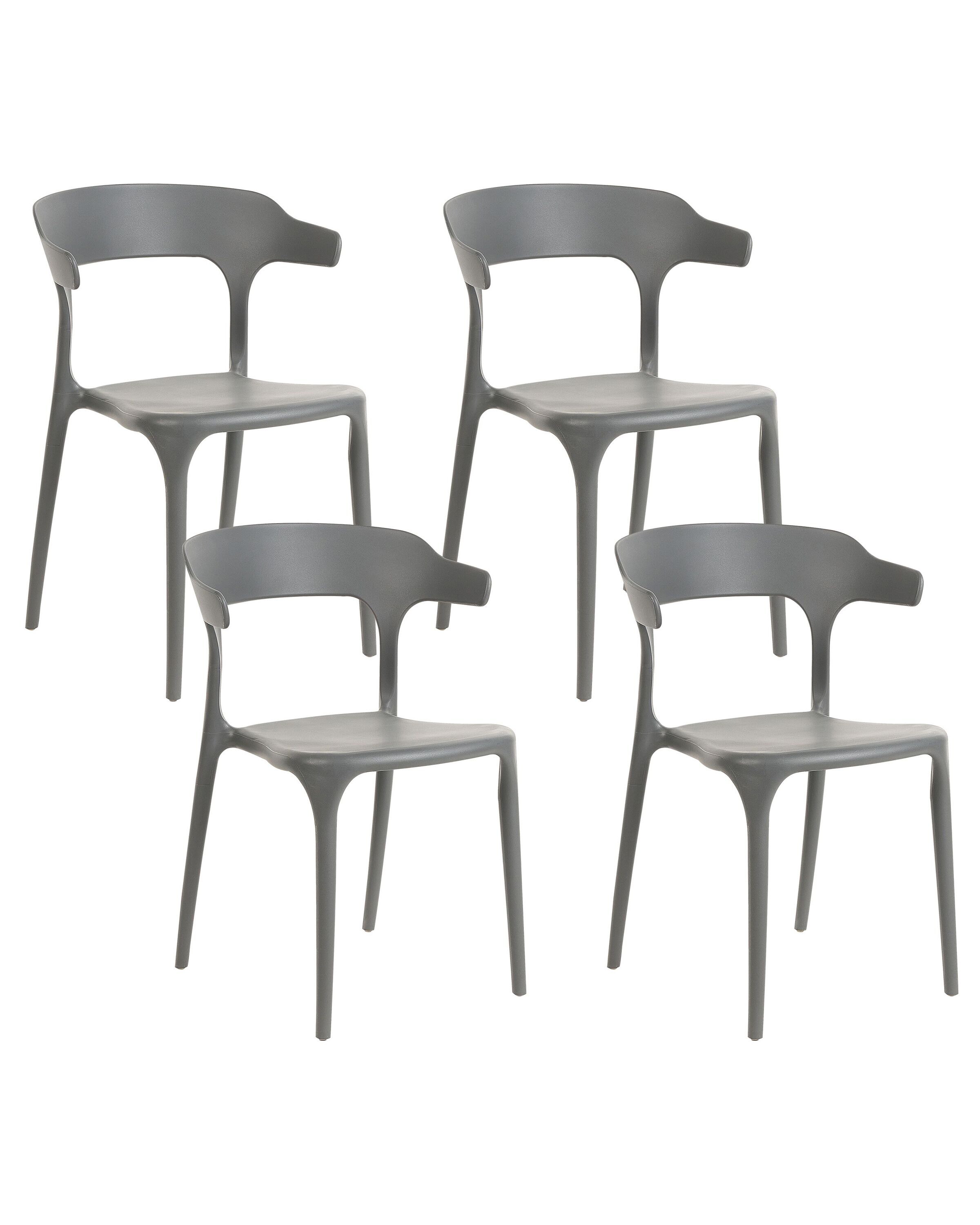 Set of 4 Dining Chairs Grey GUBBIO - Gemini Interiors