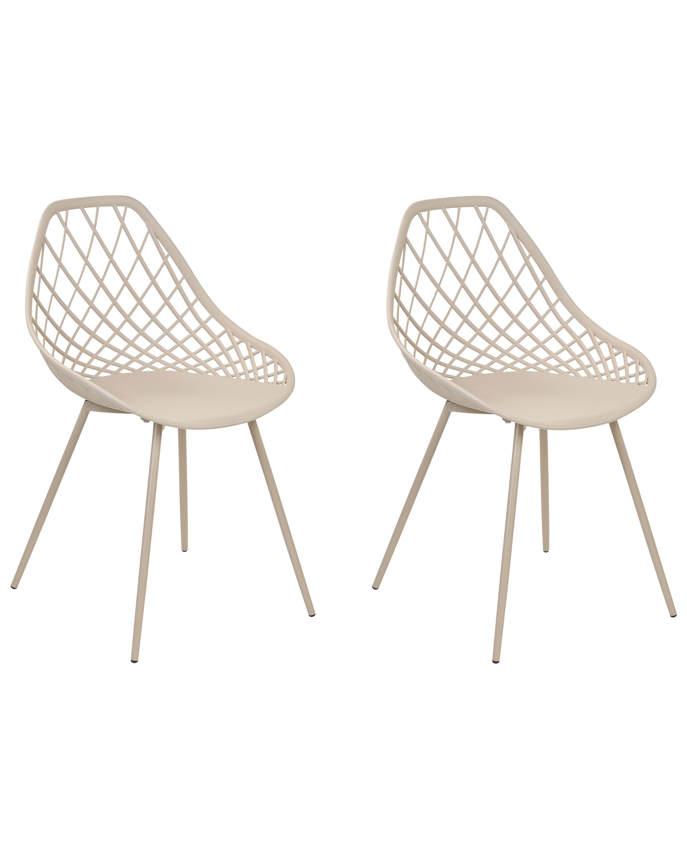 Set of 2 Dining Chairs Beige CANTON II - Gemini Interiors
