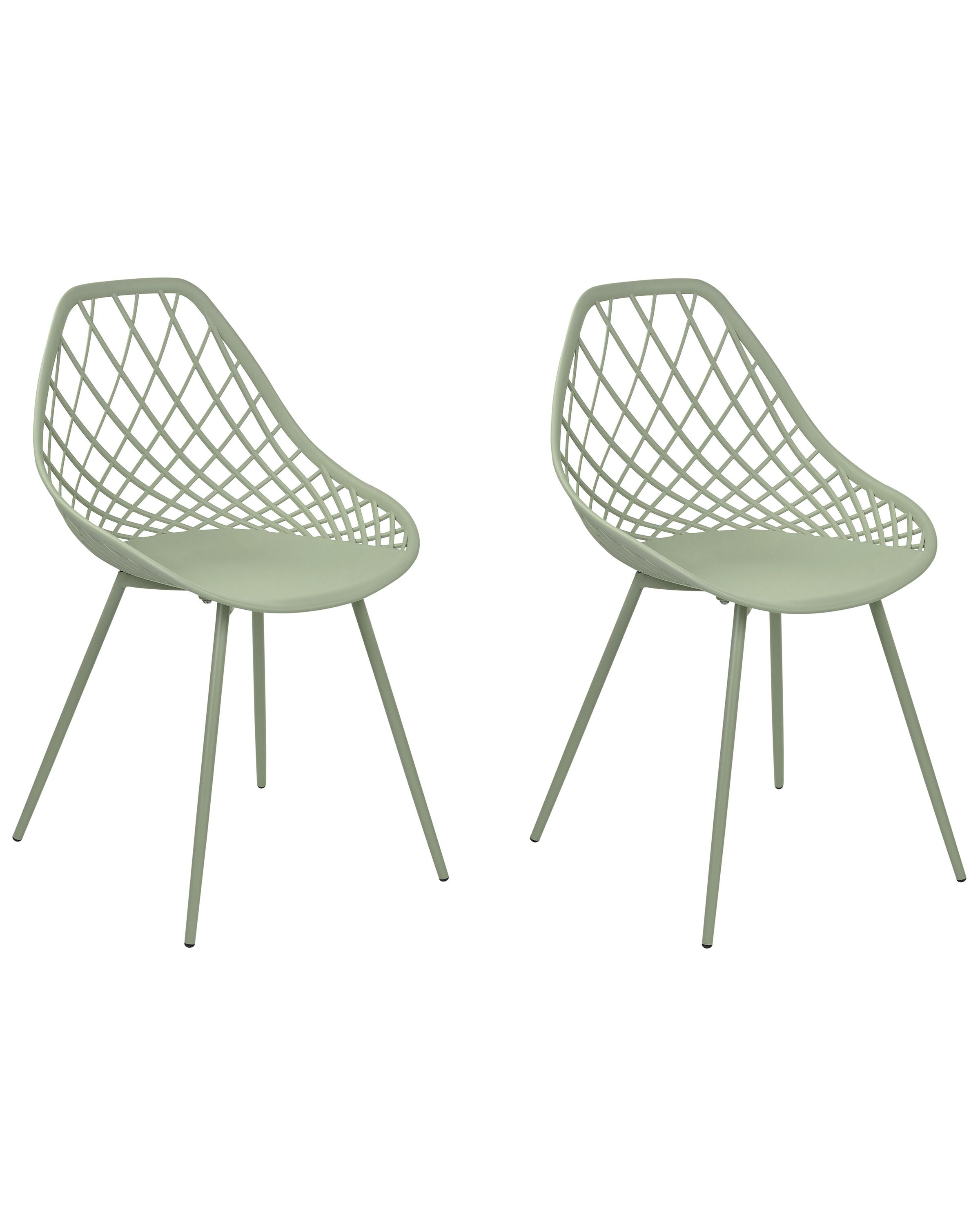 Set of 2 Dining Chairs Green CANTON II - Gemini Interiors