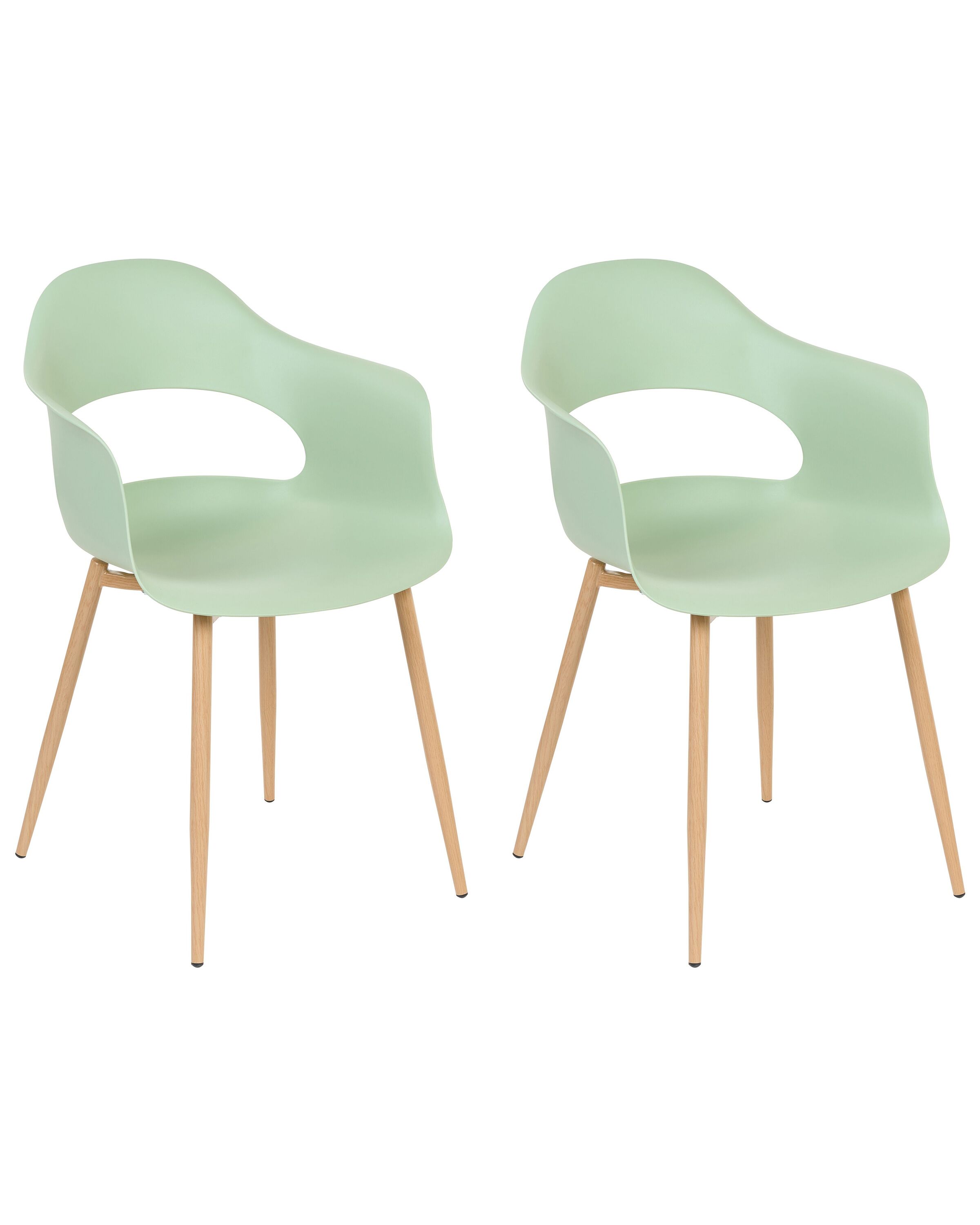 Set of 2 Dining Chairs Light Green UTICA - Gemini Interiors