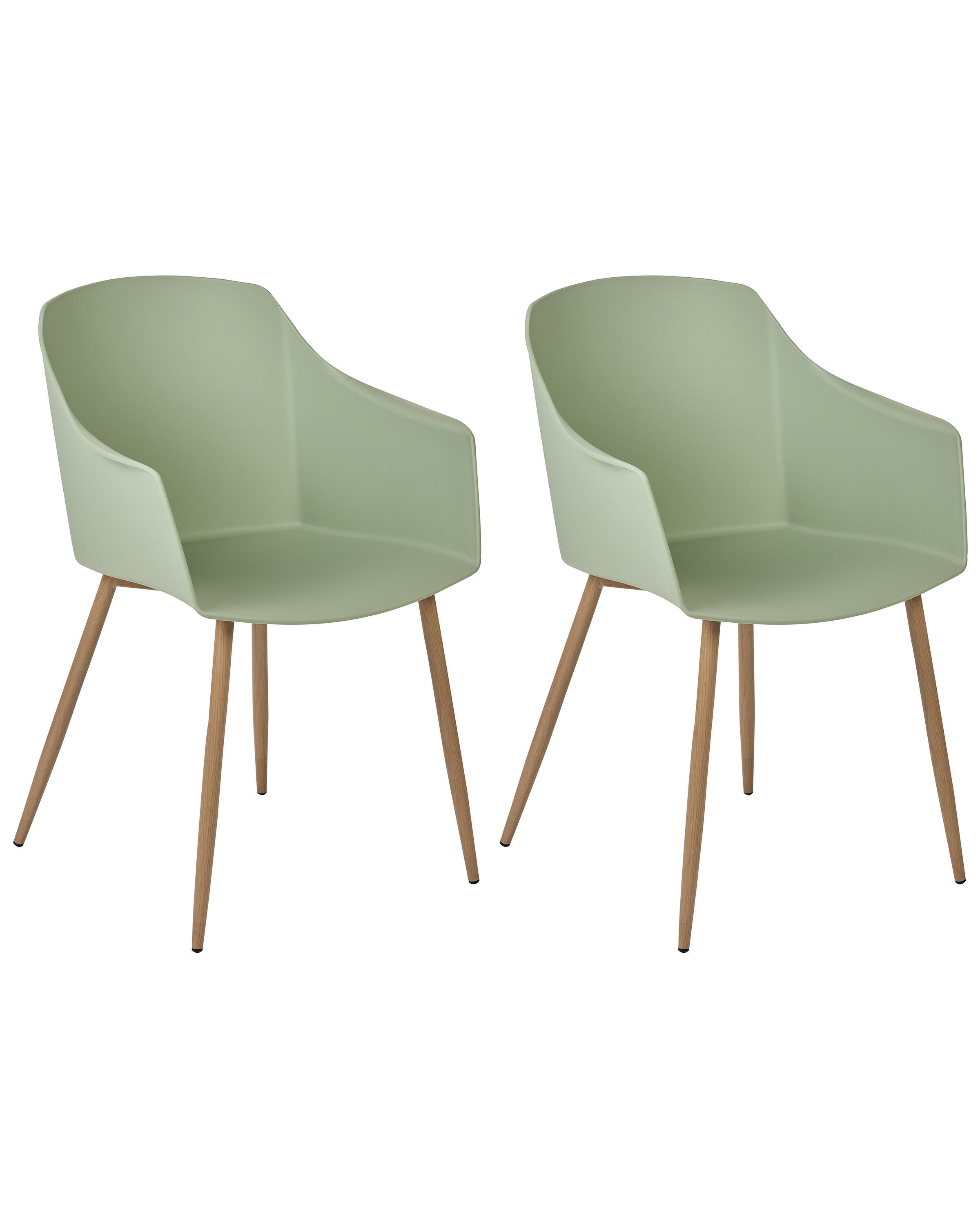Set of 2 Dining Chairs Light Green FONDA II - Gemini Interiors