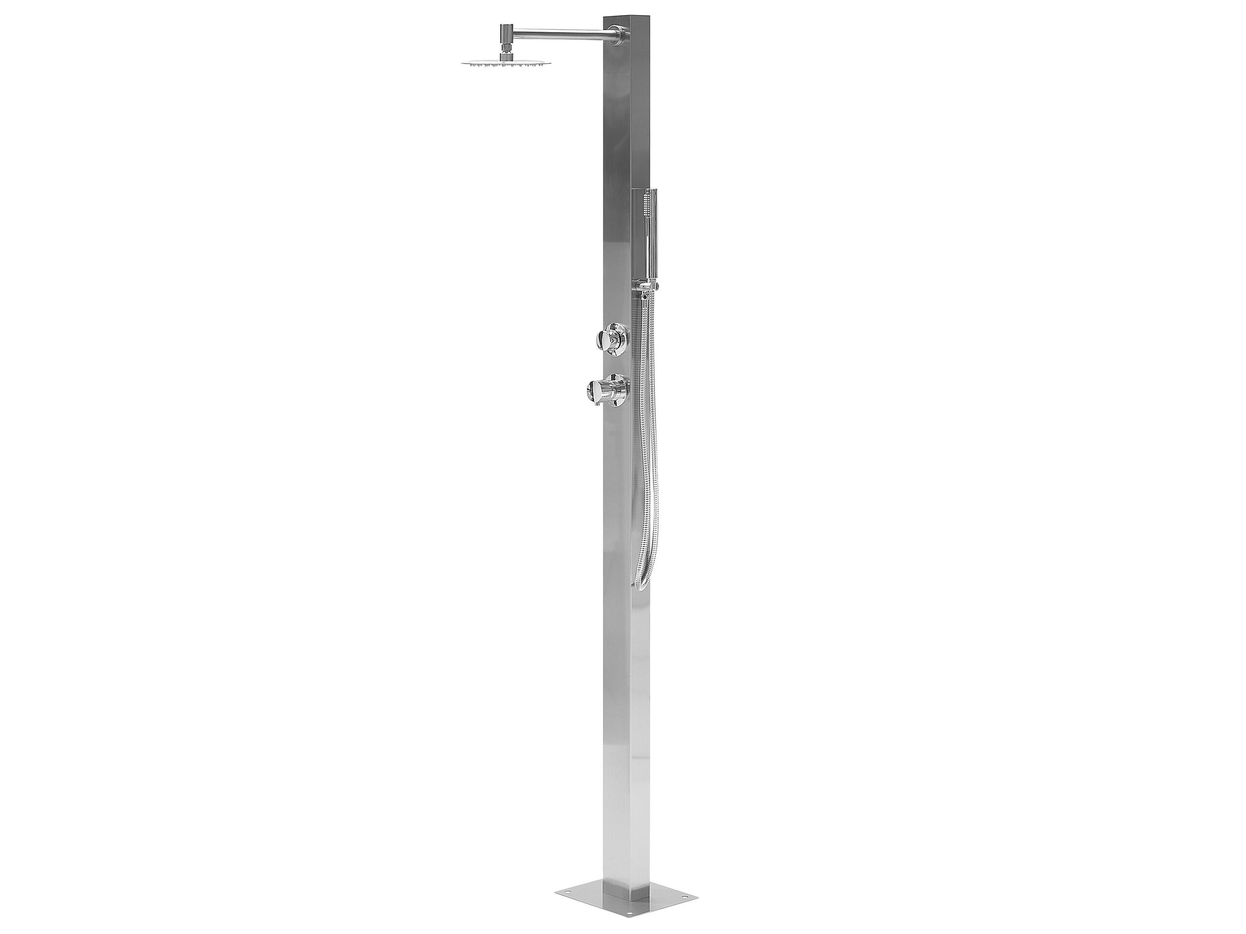 Freestanding Outdoor Shower Silver OLZAI - Gemini Interiors