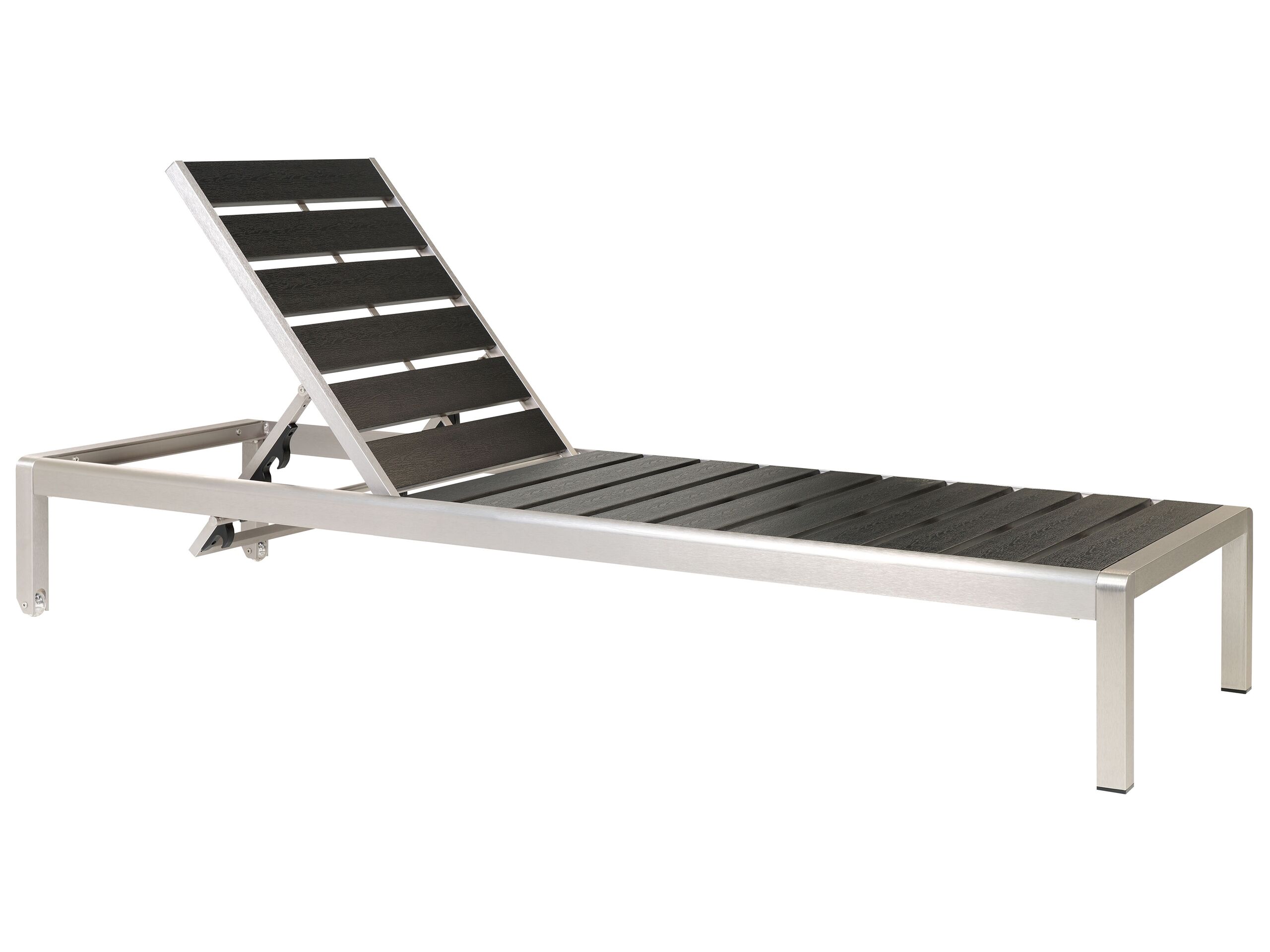 Aluminium Reclining Sun Lounger Black NARDO - Gemini Interiors