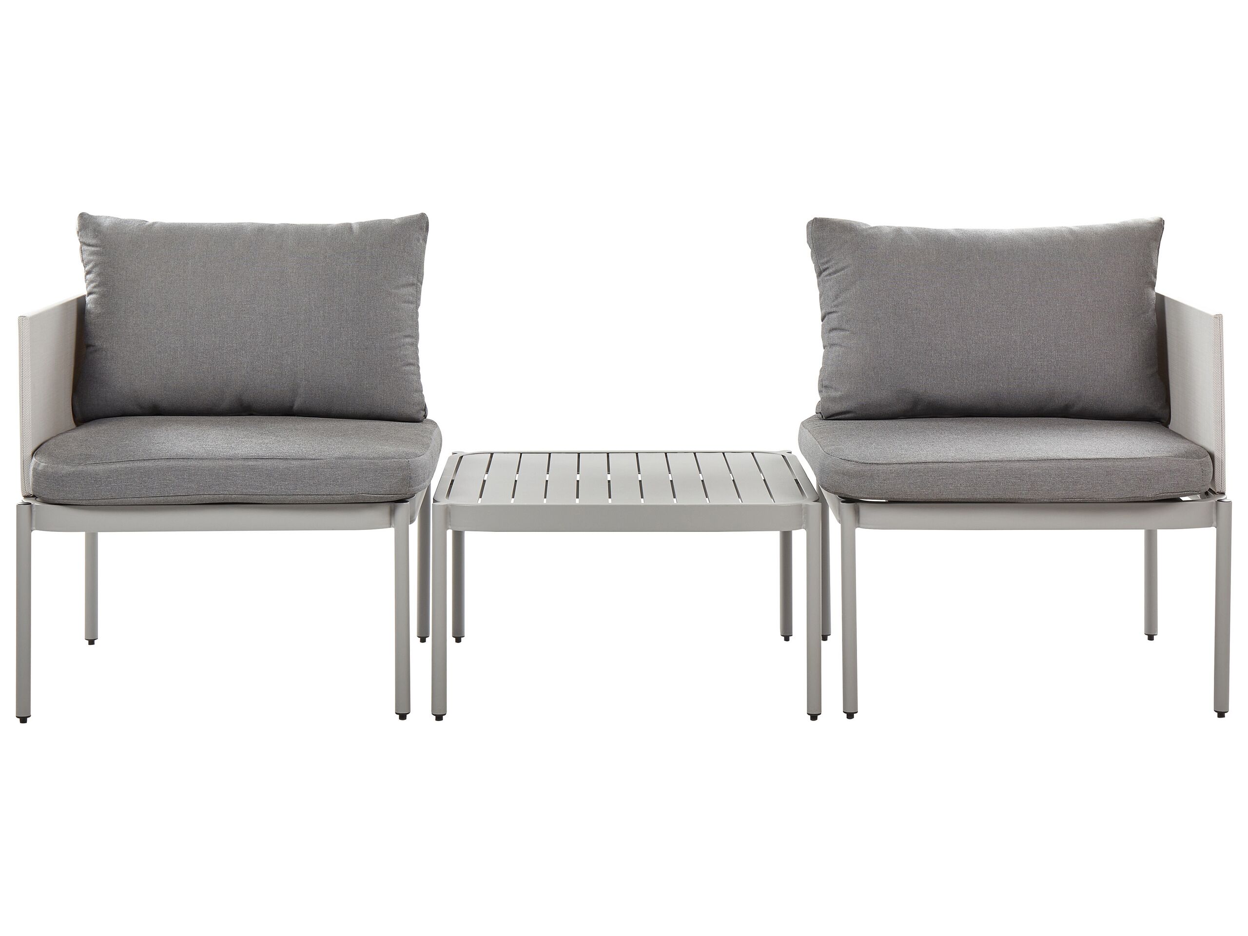 2 Seater Convertible Garden Sofa Set Light Grey TERRACINA - Gemini Interiors