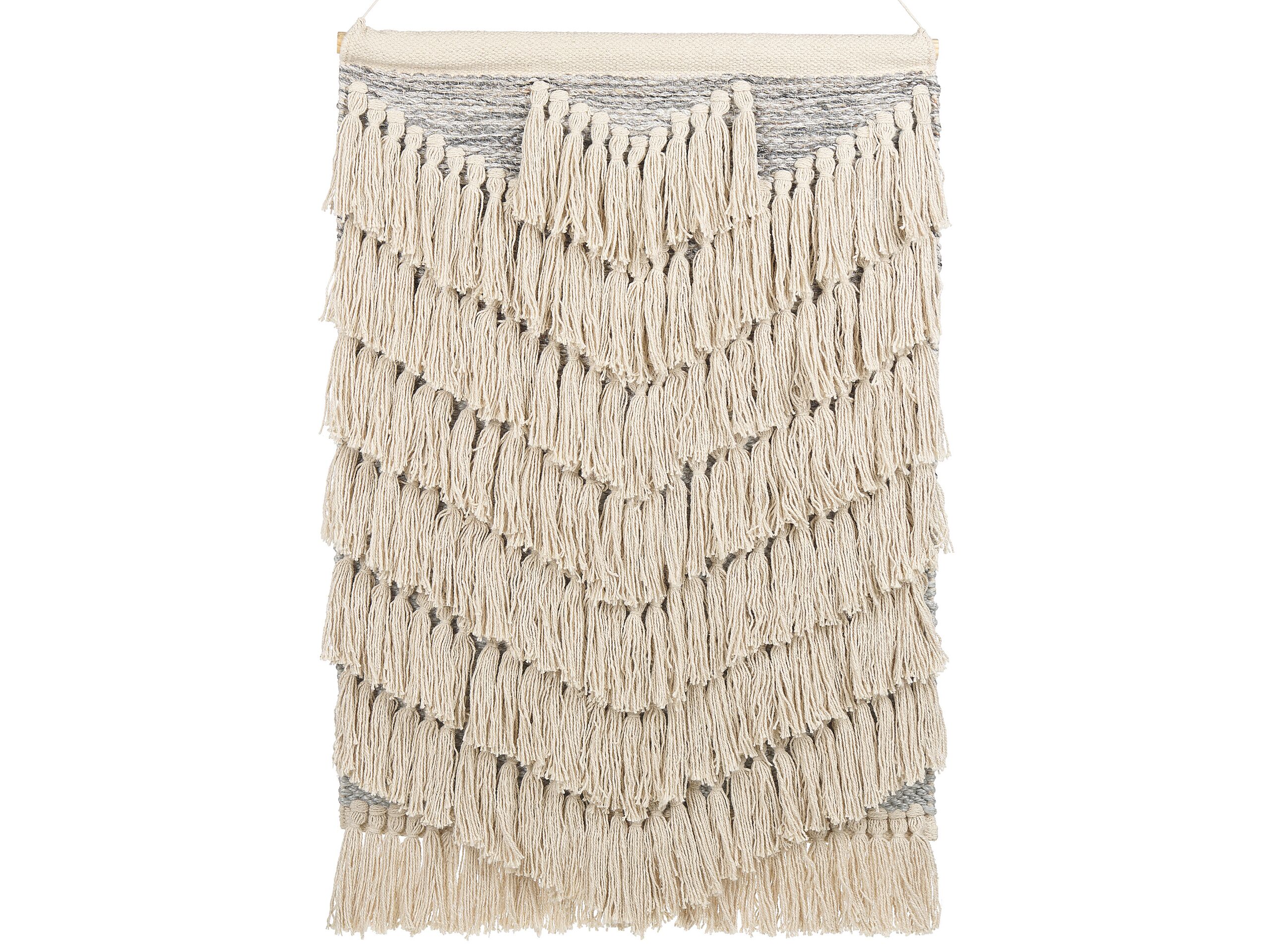 Cotton MacramÃ Wall Hanging Beige KOTRA - Gemini Interiors
