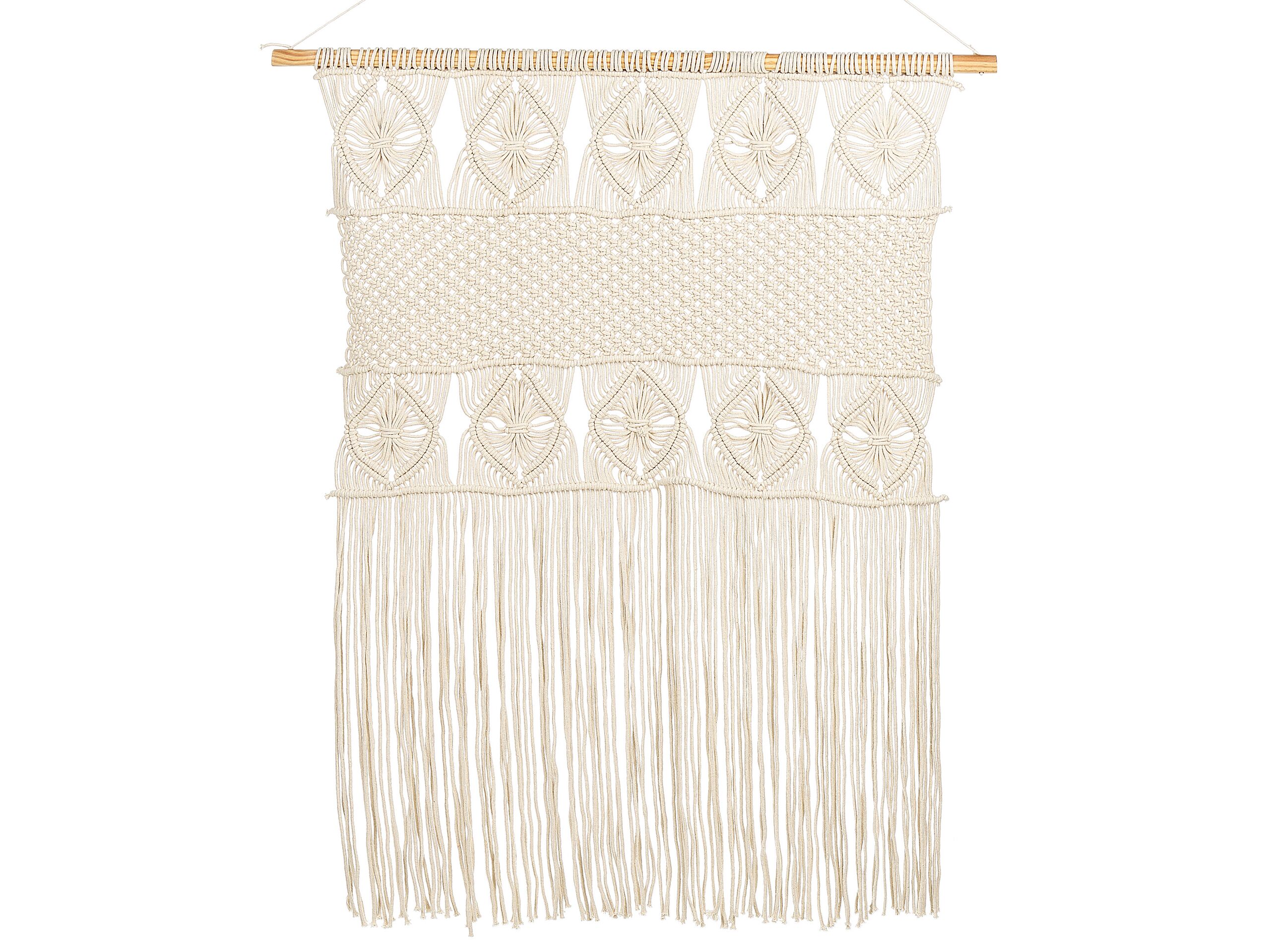 Cotton MacramÃ Wall Hanging Beige LAHRI - Gemini Interiors