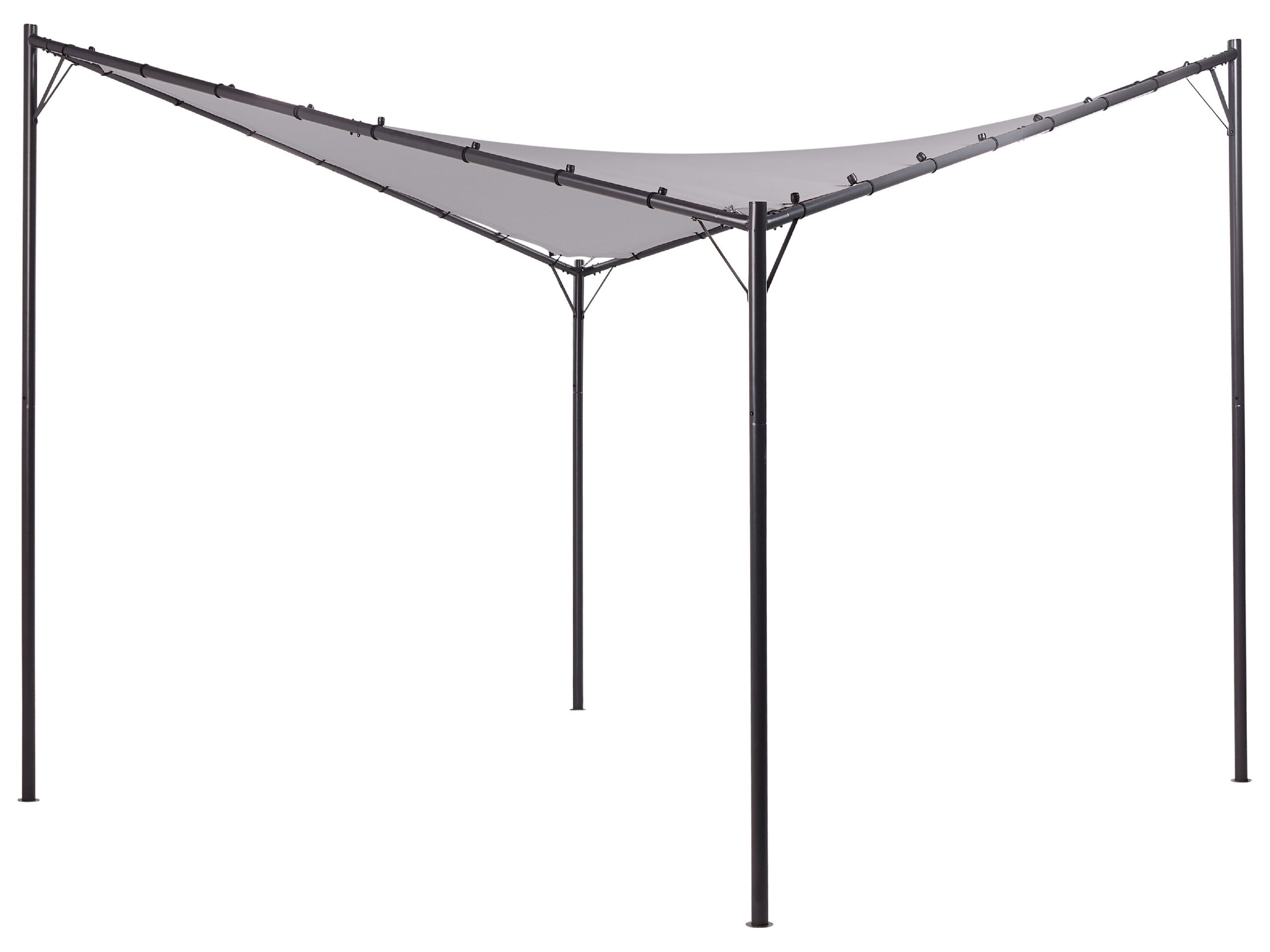 Pergola 300 x 300 cm Grey AVENTINE - Gemini Interiors