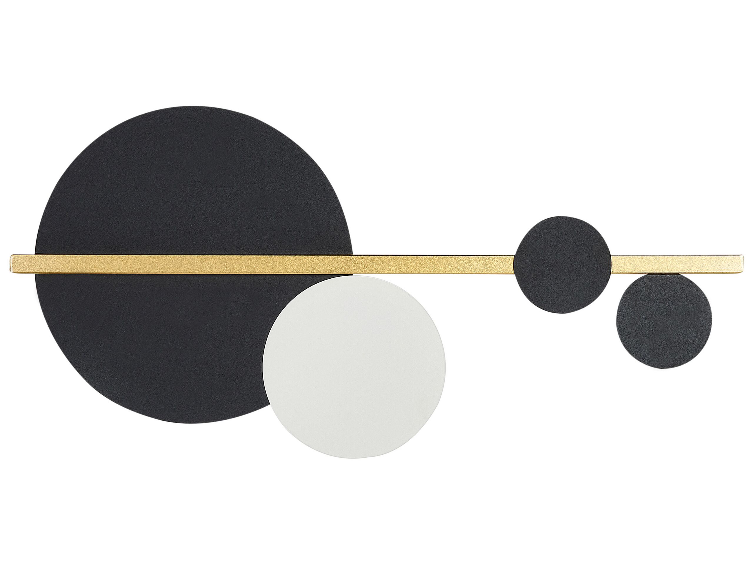 Metal LED Wall Lamp Black and Gold PARTIA - Gemini Interiors