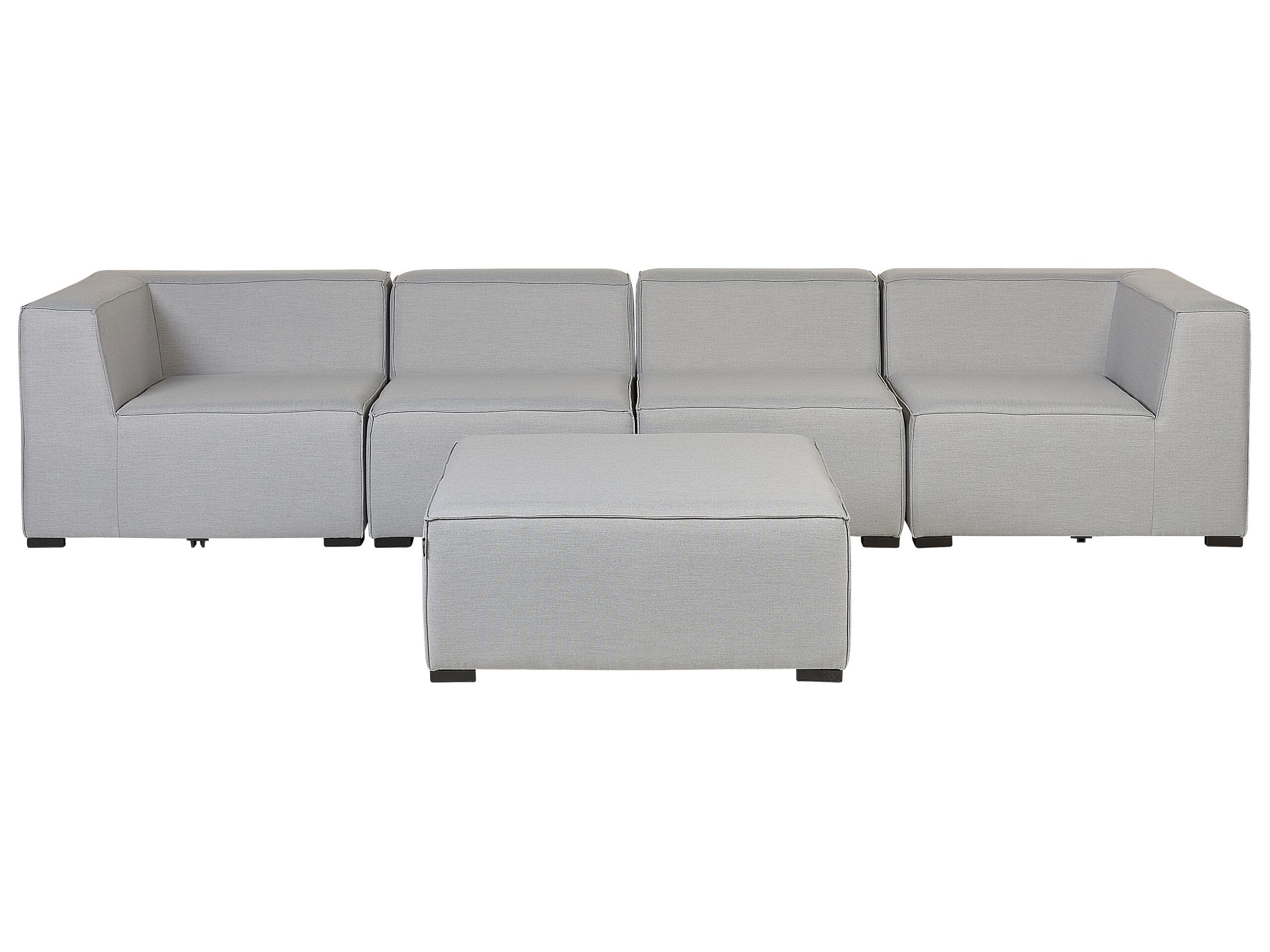 4 Seater Modular Garden Sofa Set Light Grey AREZZO - Gemini Interiors