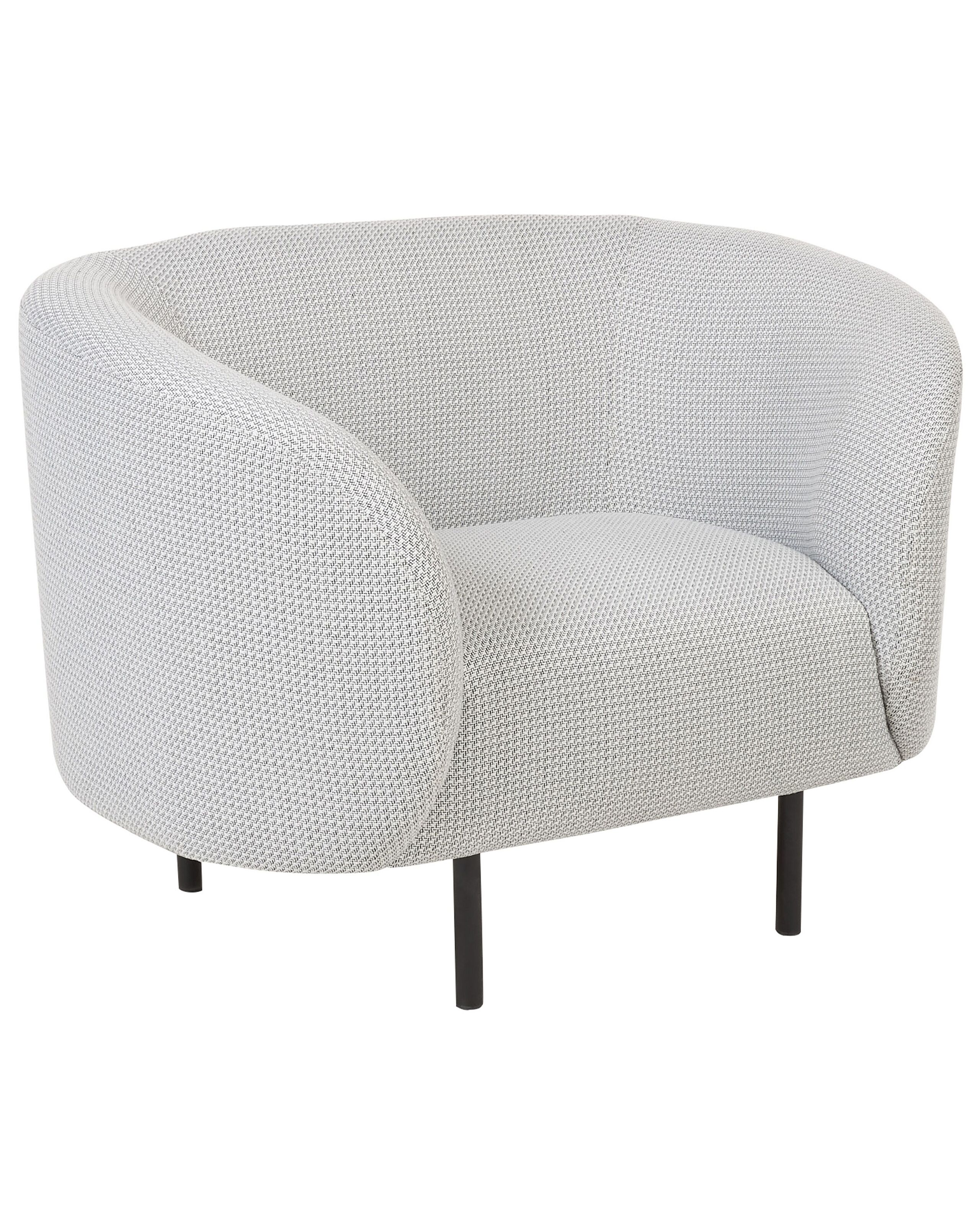 Fabric Armchair Black and White LOEN - Gemini Interiors