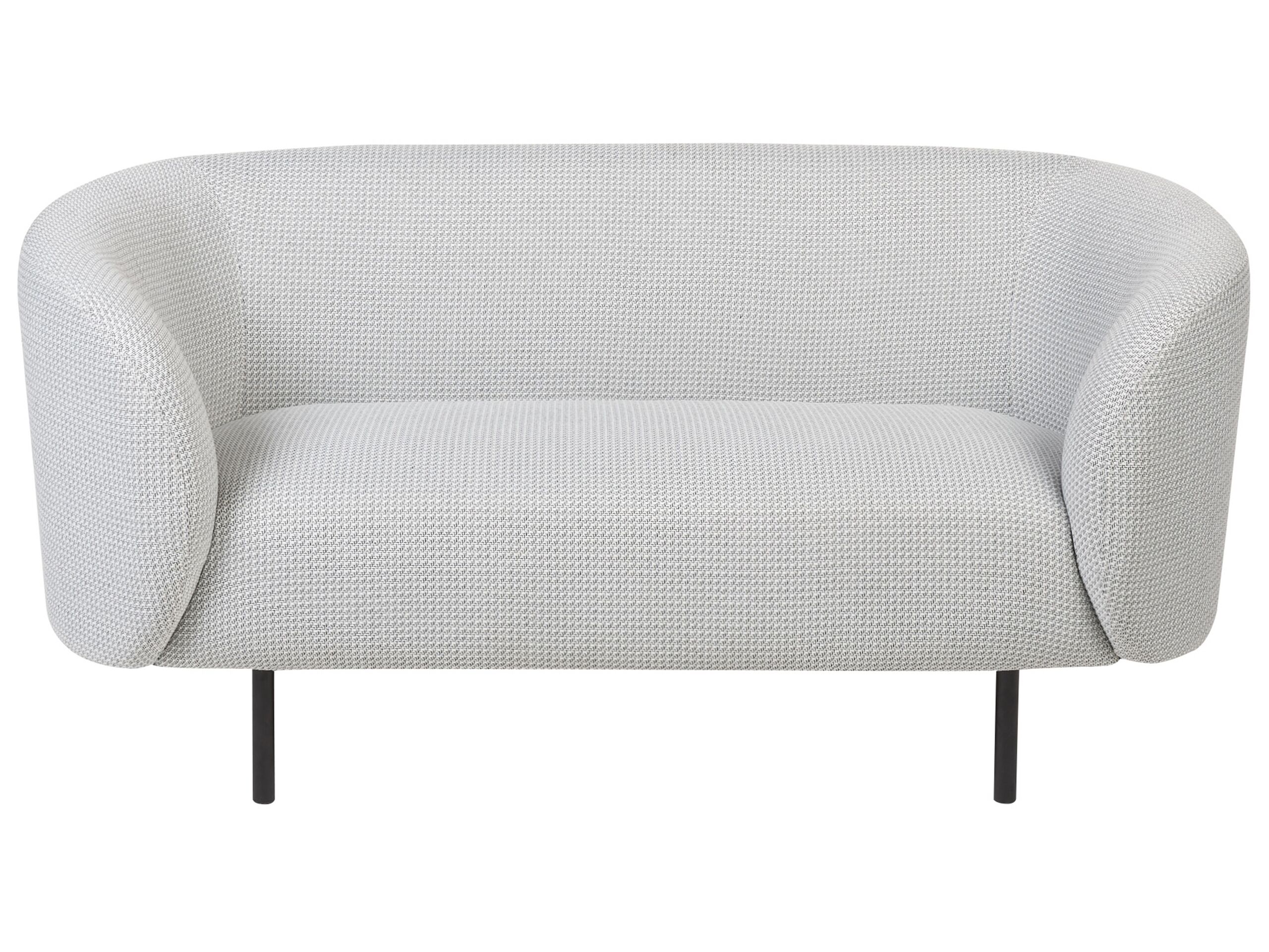 2 Seater Fabric Sofa Black and White LOEN - Gemini Interiors