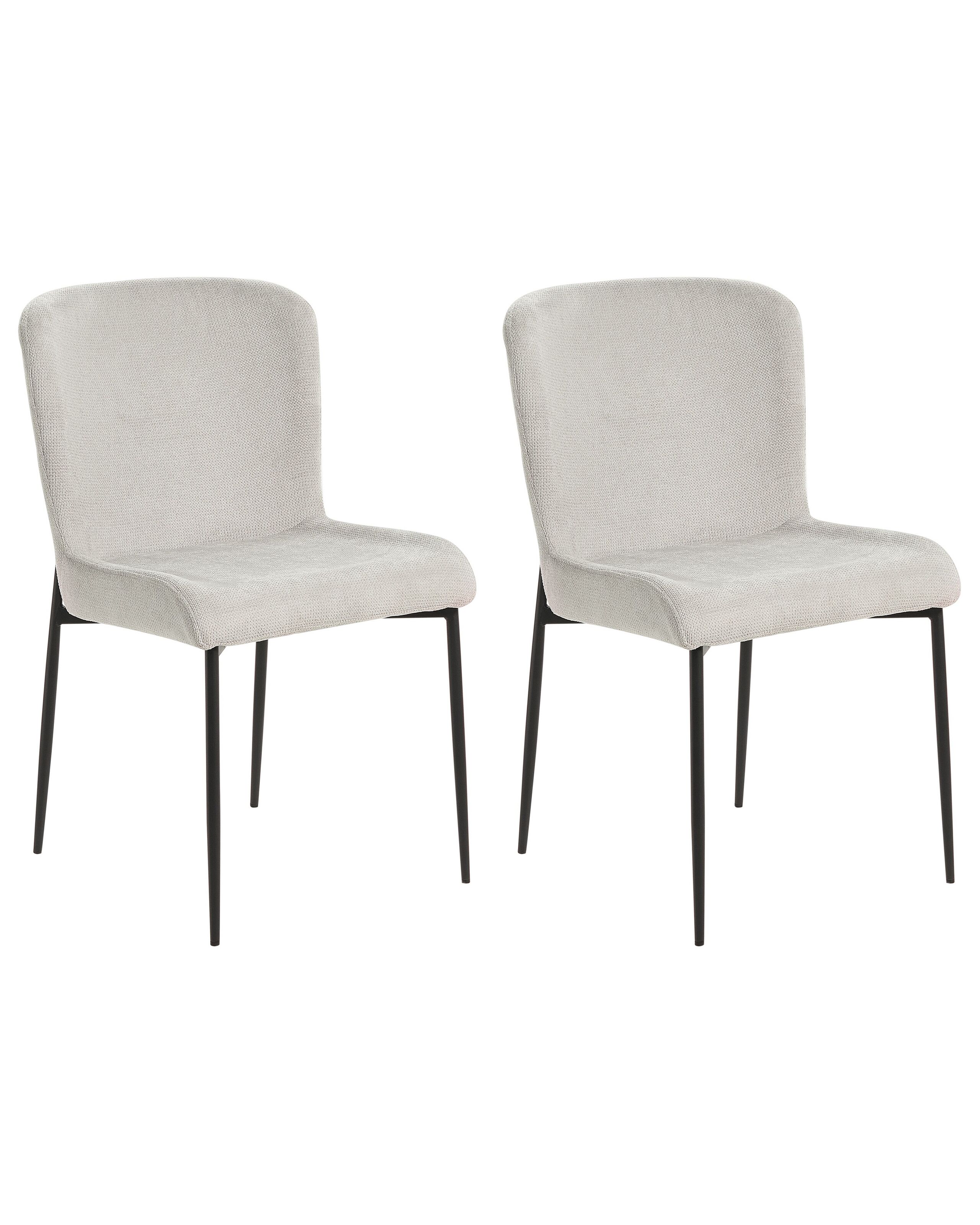 Set of 2 Fabric Chairs Grey ADA - Gemini Interiors