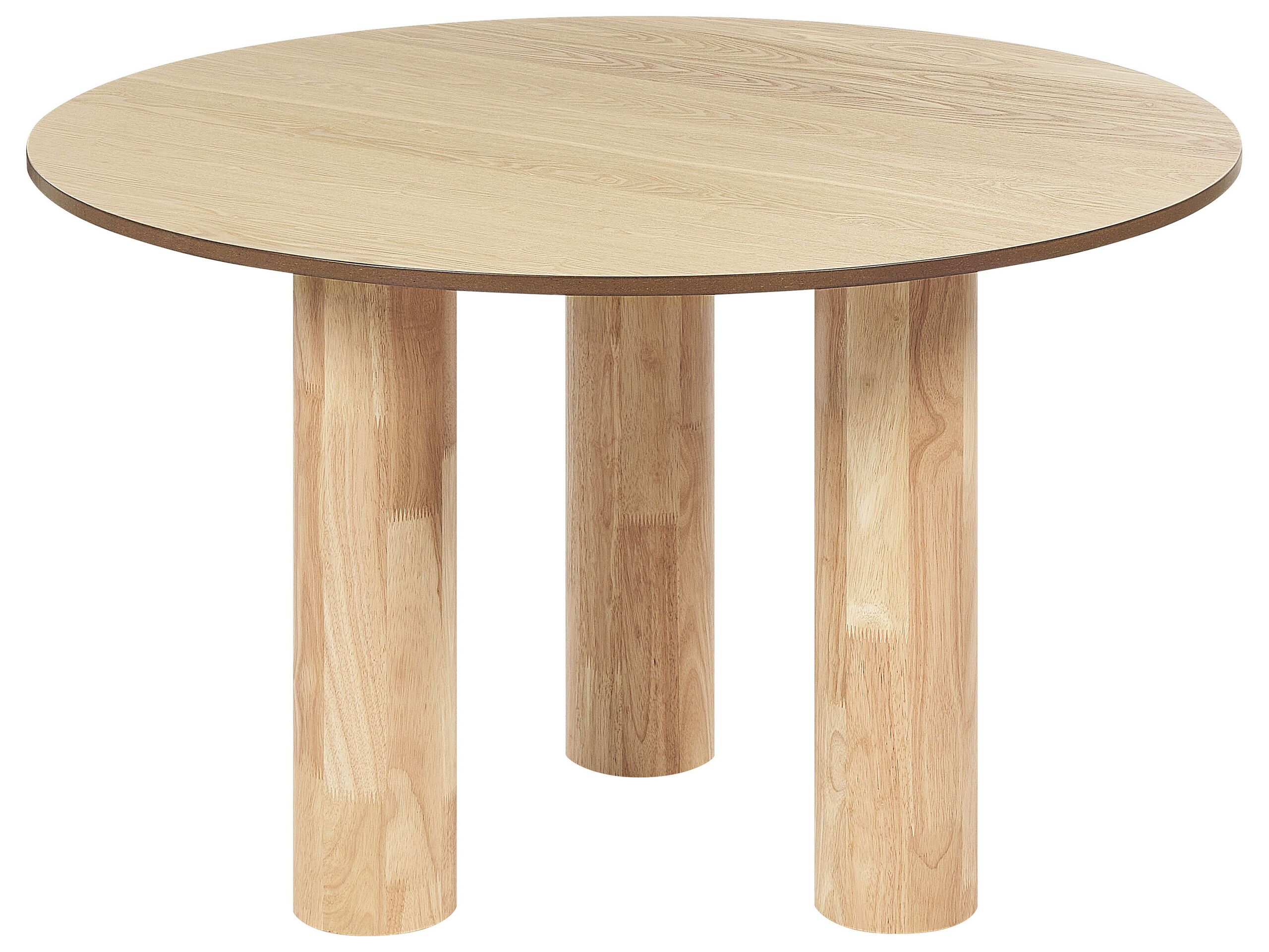 Round Dining Table âŒ€ 120 cm Light Wood ORIN - Gemini Interiors