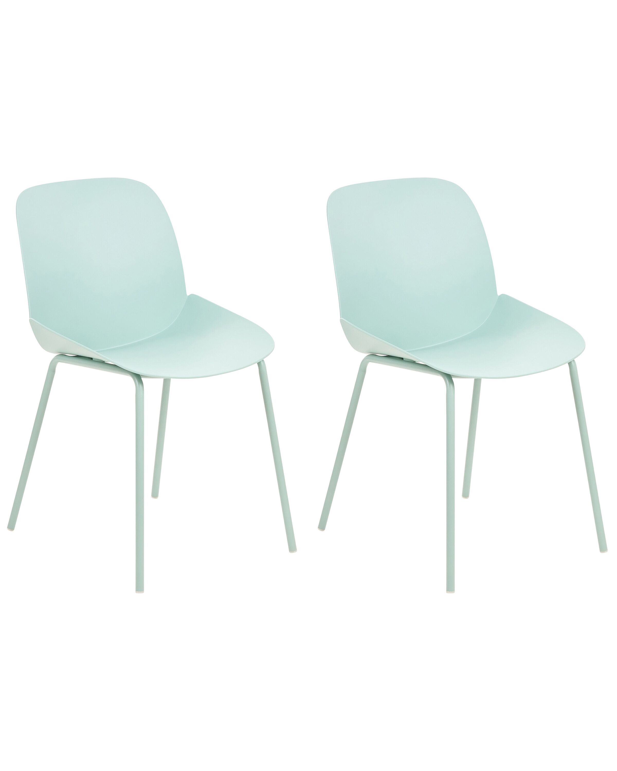 Set of 2 Dining Chairs Mint Green MILACA - Gemini Interiors